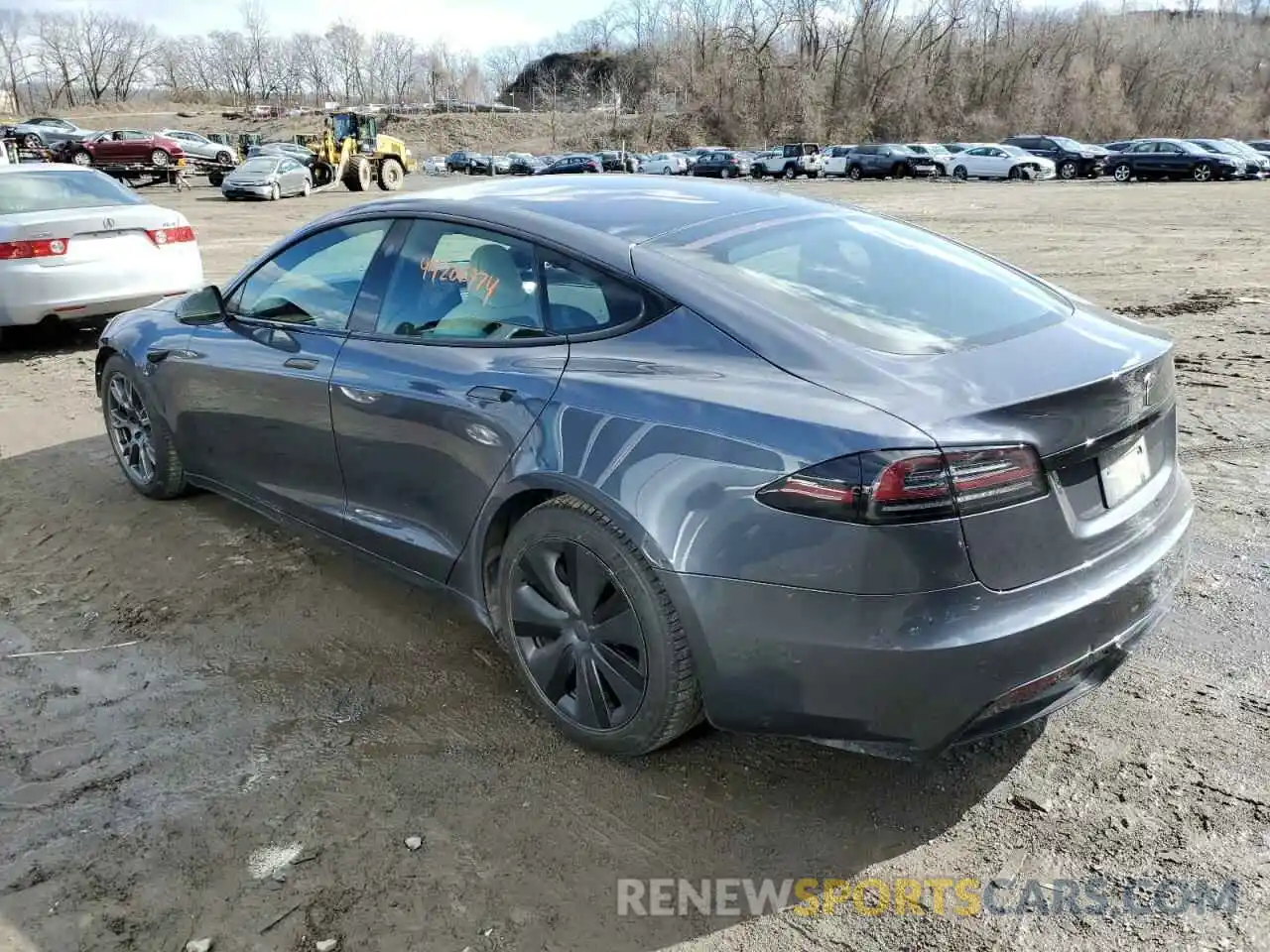 2 Photograph of a damaged car 5YJSA1E58NF486775 TESLA MODEL S 2022