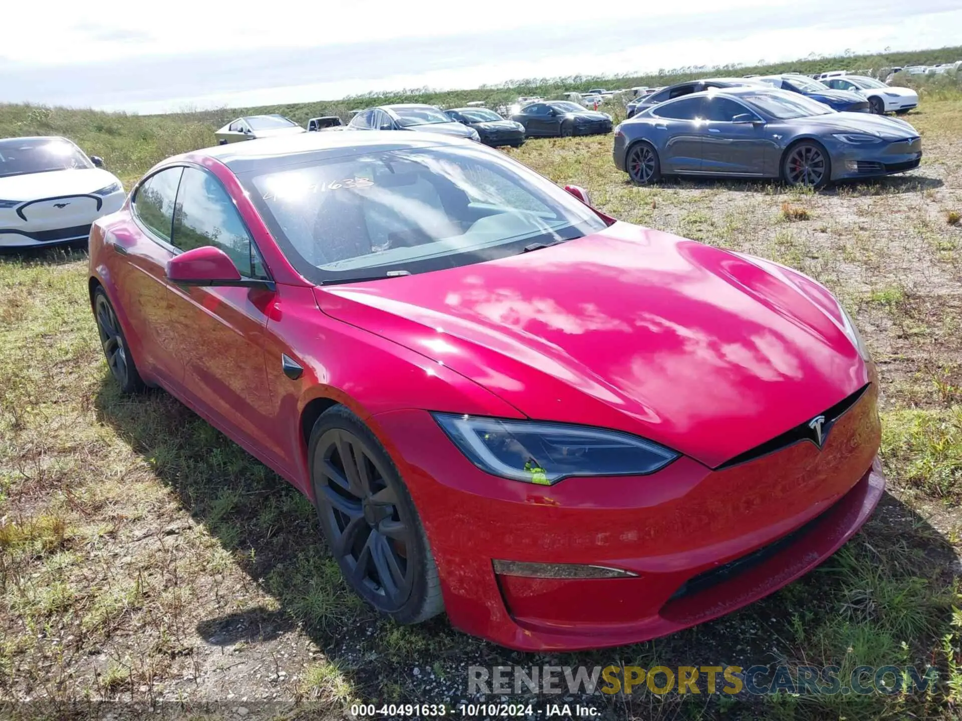 1 Photograph of a damaged car 5YJSA1E58NF487909 TESLA MODEL S 2022