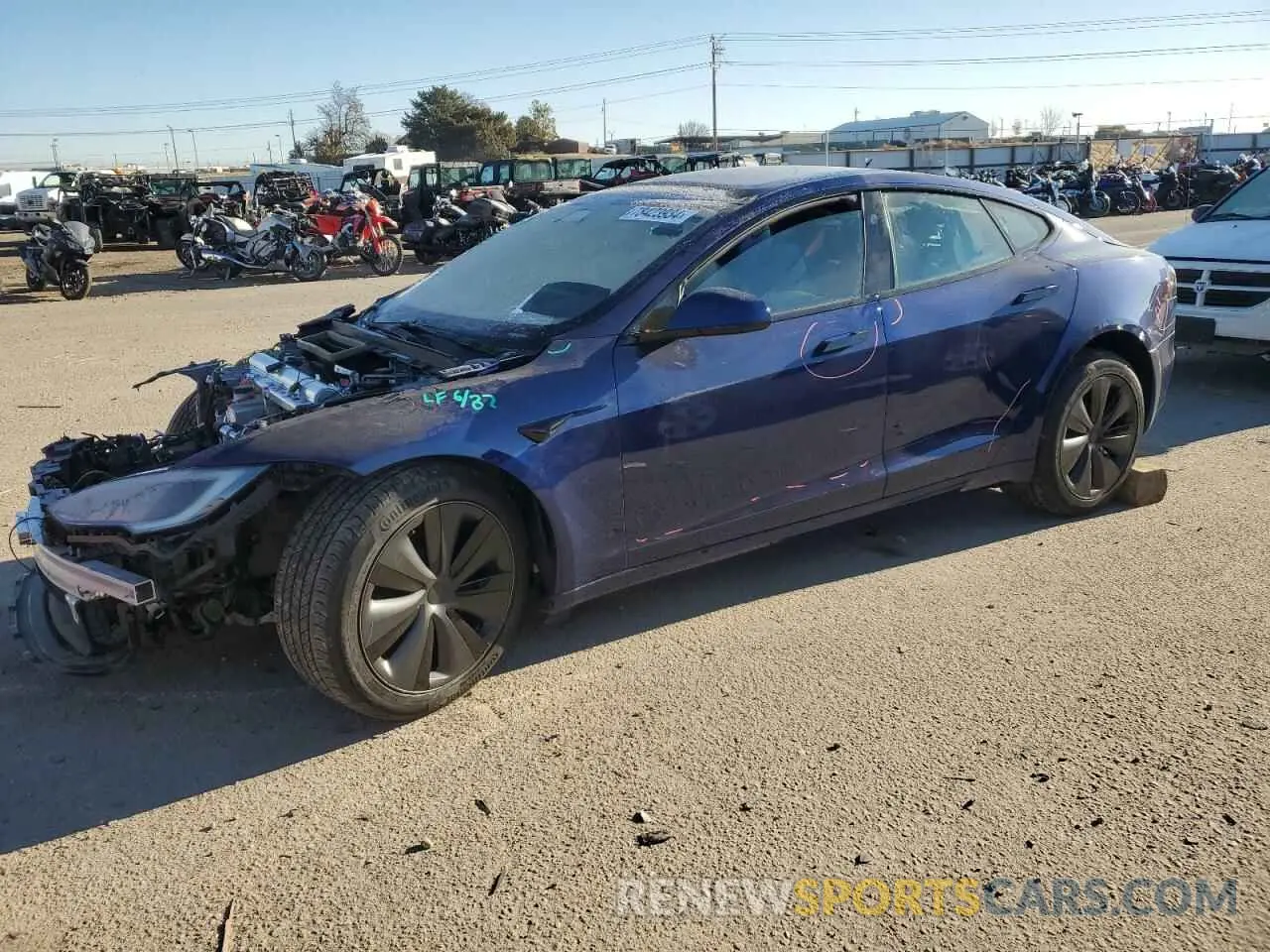 1 Photograph of a damaged car 5YJSA1E58NF491586 TESLA MODEL S 2022