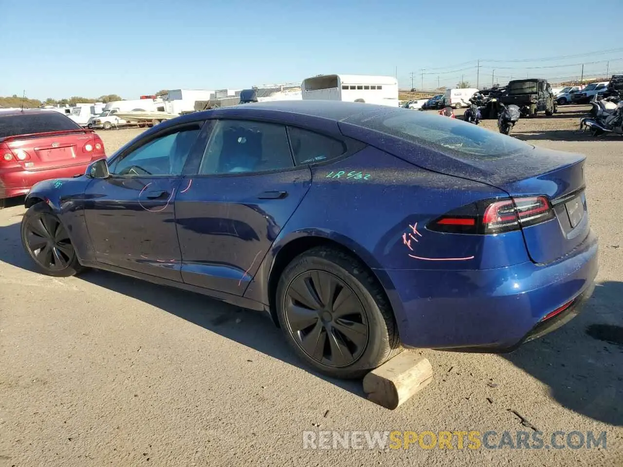 2 Photograph of a damaged car 5YJSA1E58NF491586 TESLA MODEL S 2022
