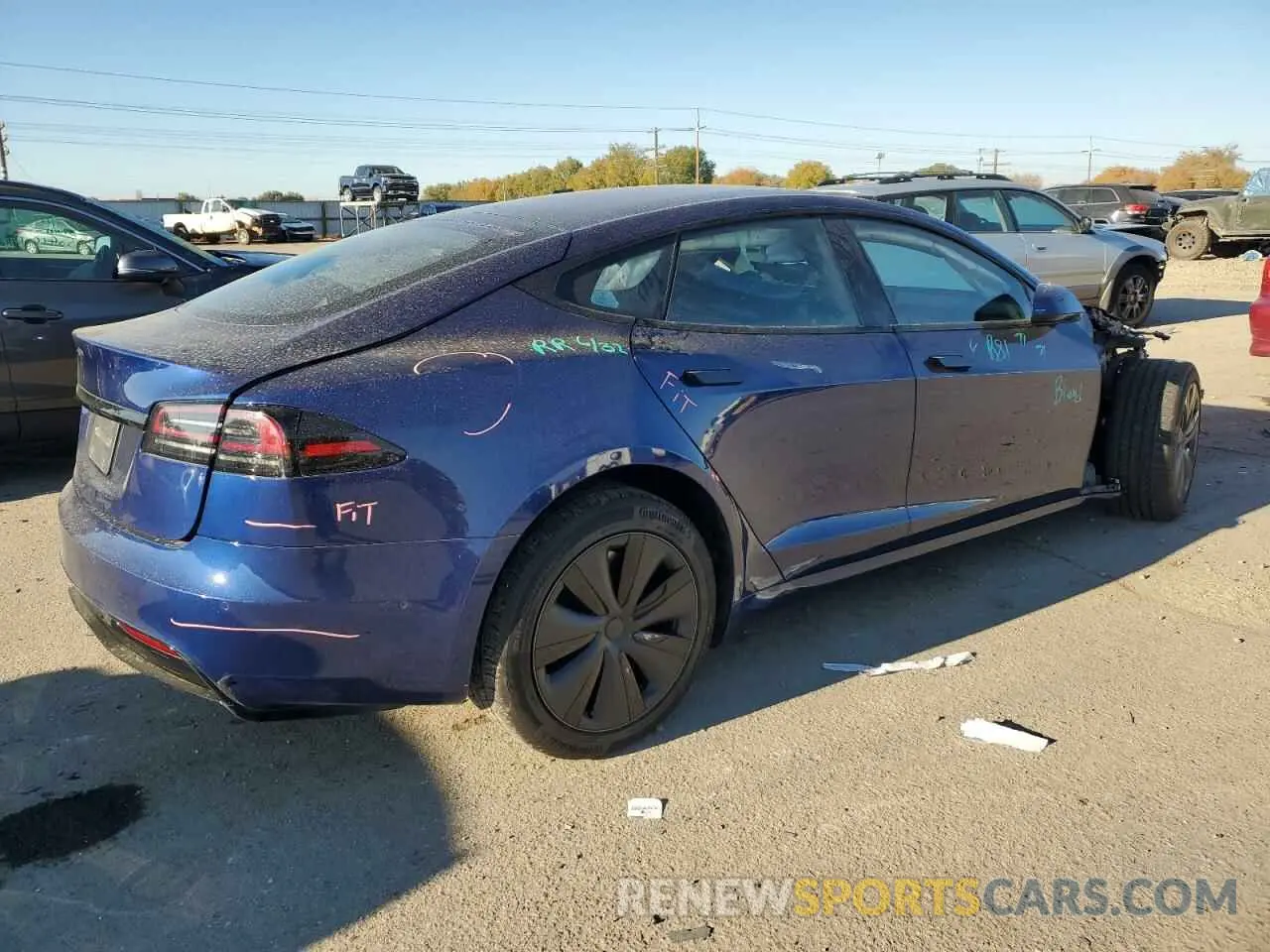 3 Photograph of a damaged car 5YJSA1E58NF491586 TESLA MODEL S 2022