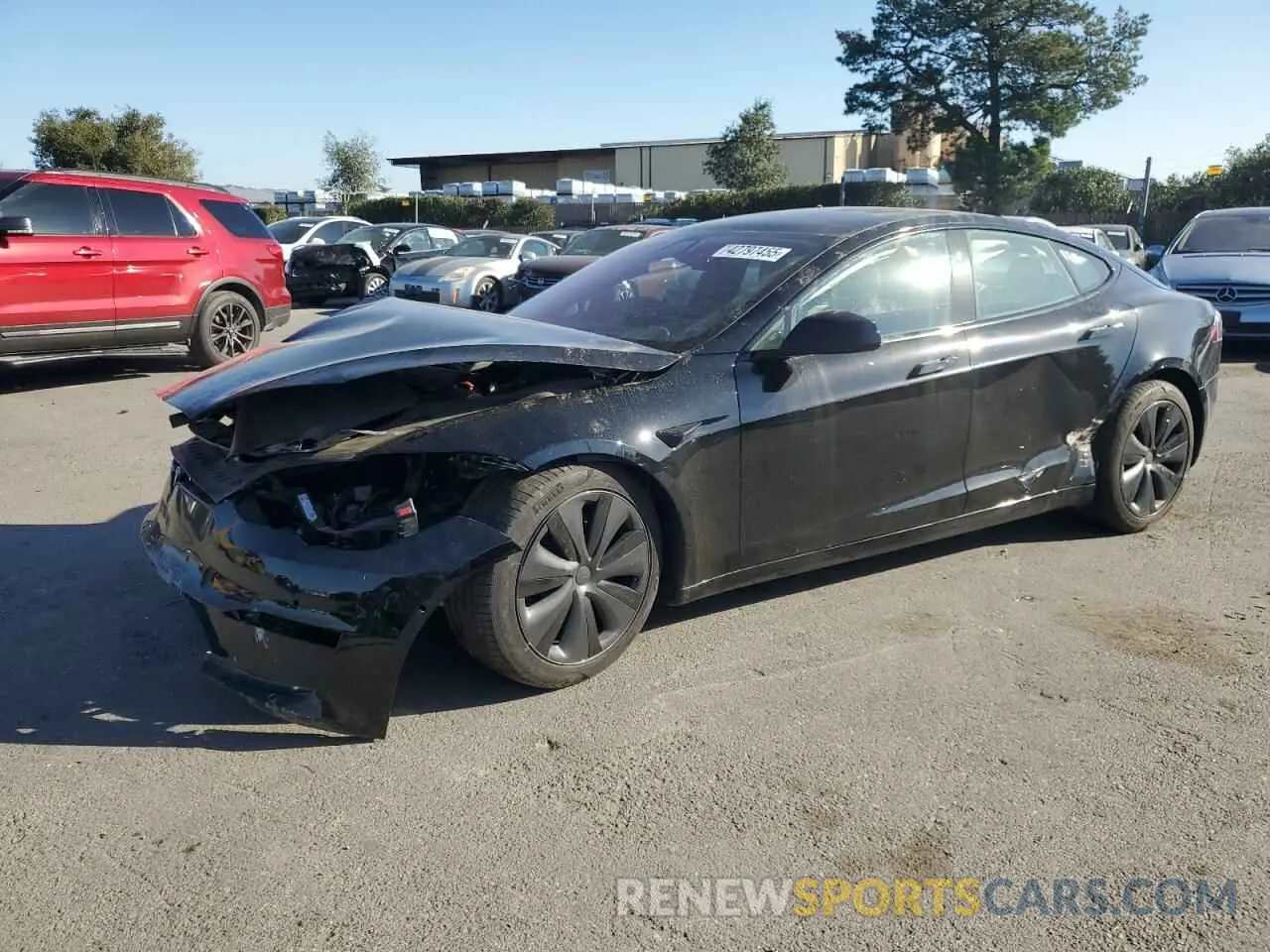 1 Photograph of a damaged car 5YJSA1E59NF460010 TESLA MODEL S 2022