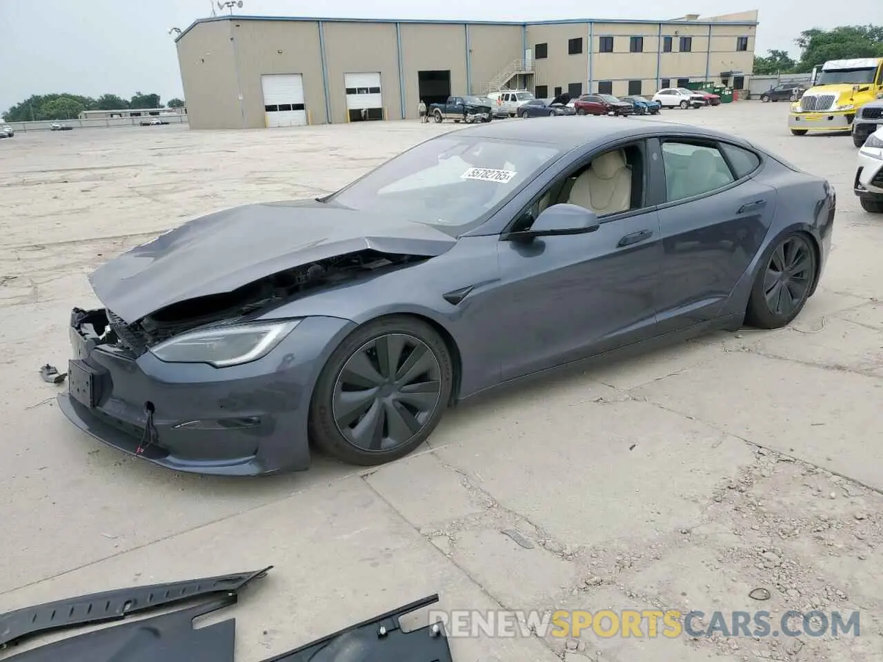 1 Photograph of a damaged car 5YJSA1E59NF474103 TESLA MODEL S 2022