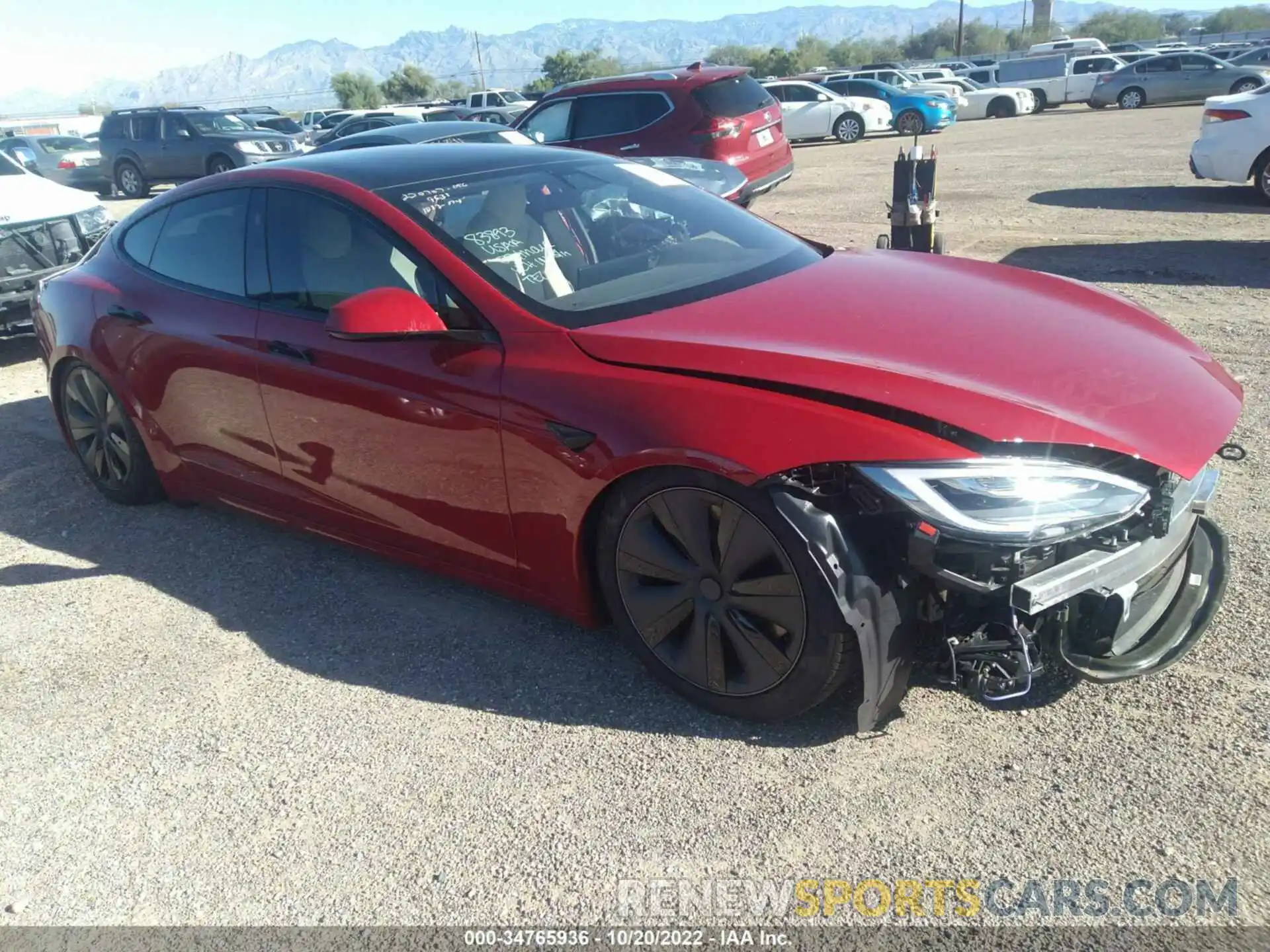 1 Photograph of a damaged car 5YJSA1E5XNF459531 TESLA MODEL S 2022