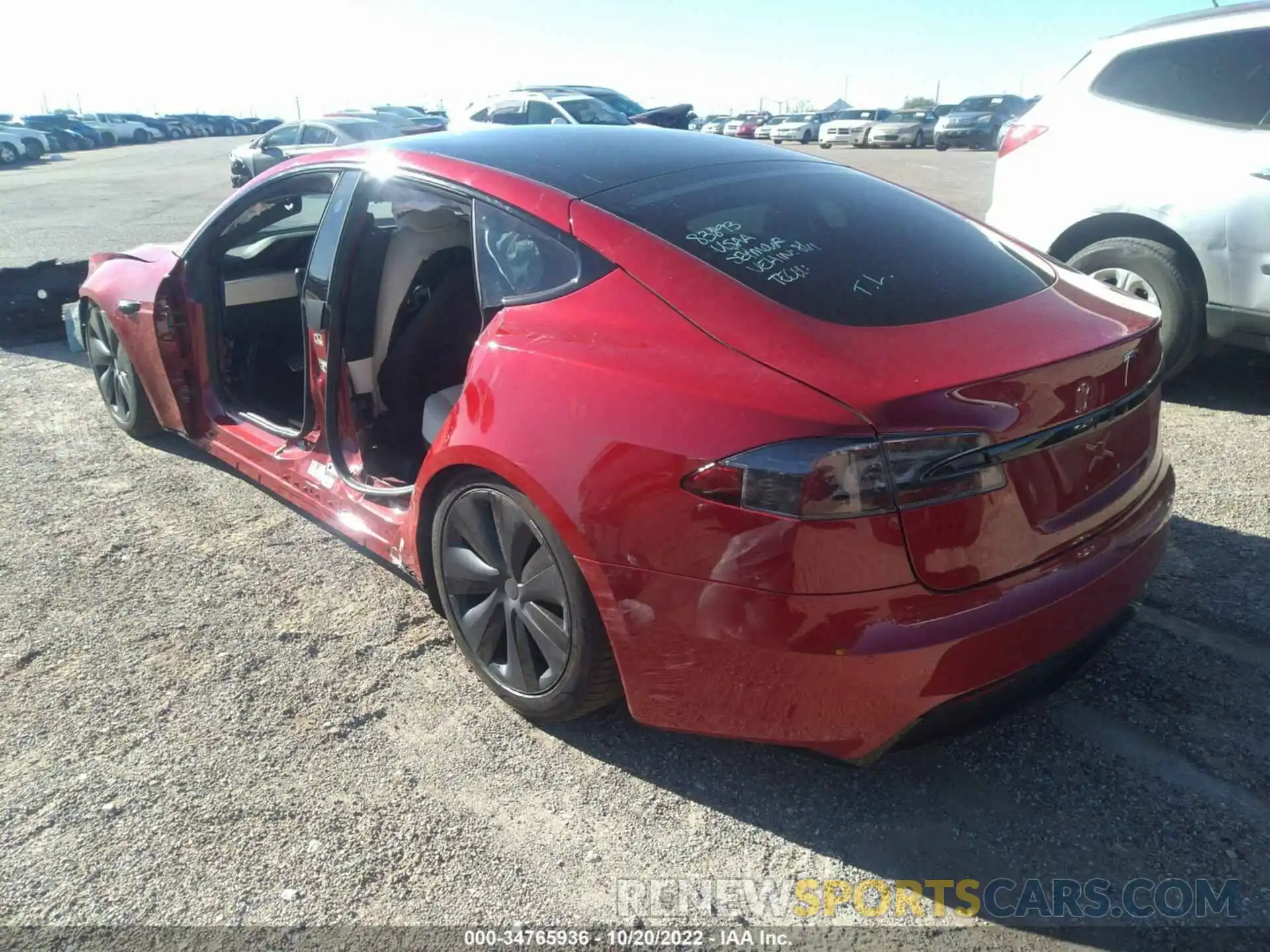 3 Photograph of a damaged car 5YJSA1E5XNF459531 TESLA MODEL S 2022