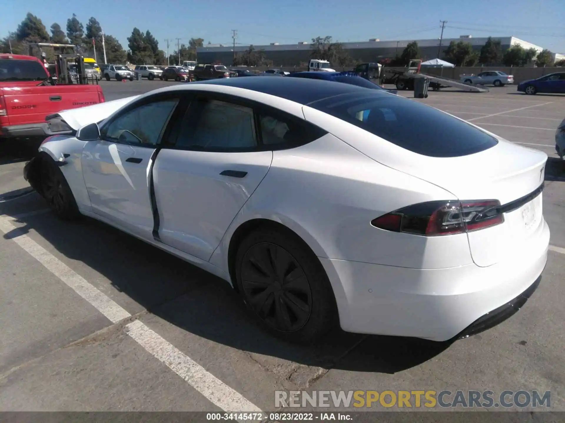 3 Photograph of a damaged car 5YJSA1E5XNF460839 TESLA MODEL S 2022