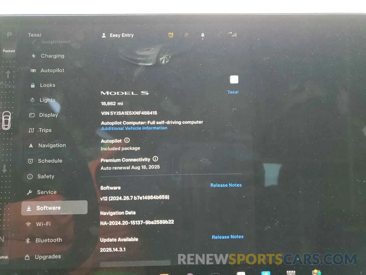 9 Photograph of a damaged car 5YJSA1E5XNF488415 TESLA MODEL S 2022
