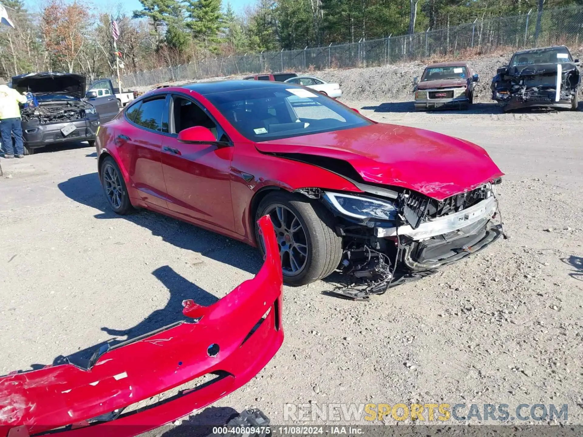 1 Photograph of a damaged car 5YJSA1E5XNF494103 TESLA MODEL S 2022