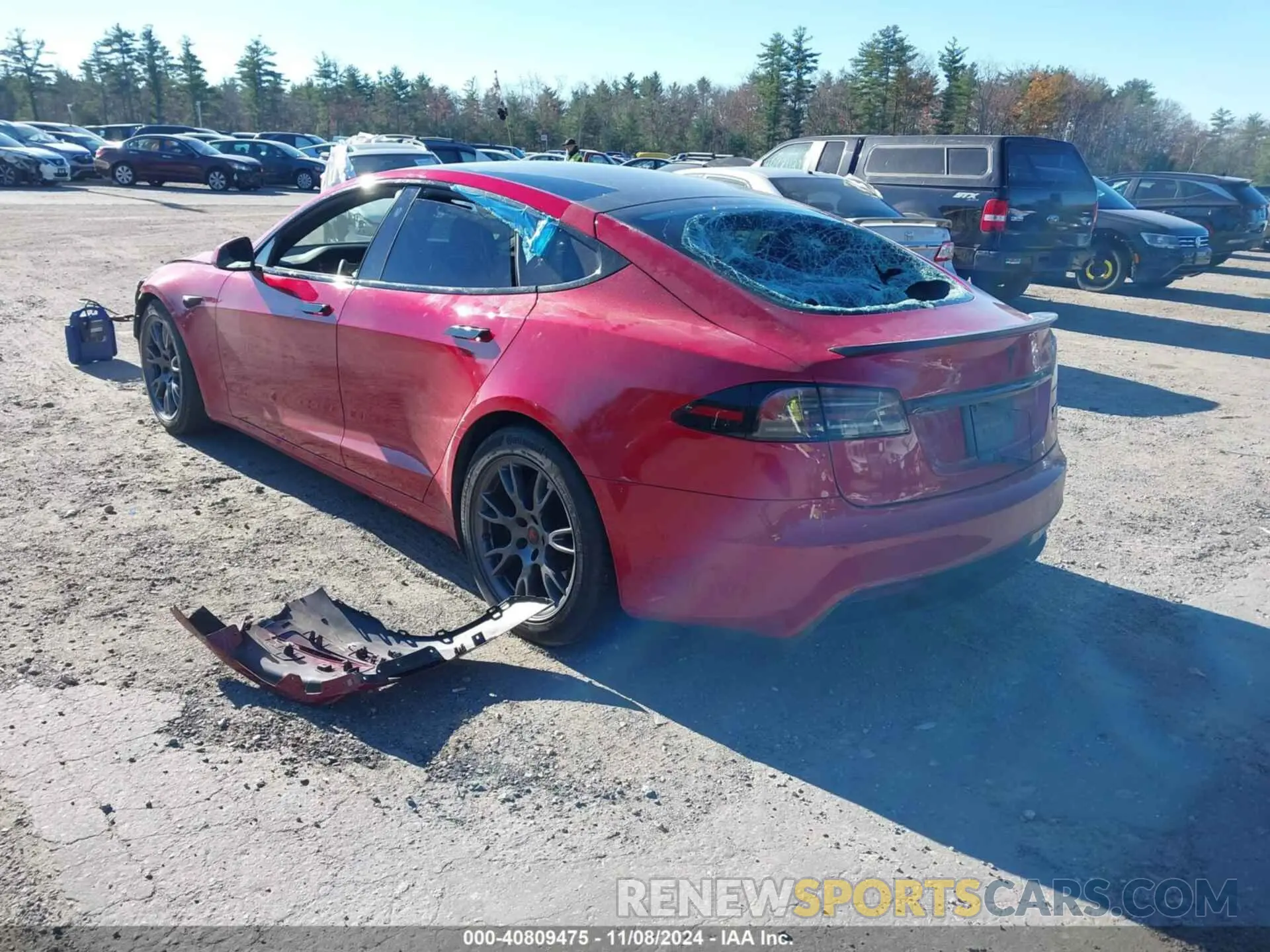 3 Photograph of a damaged car 5YJSA1E5XNF494103 TESLA MODEL S 2022