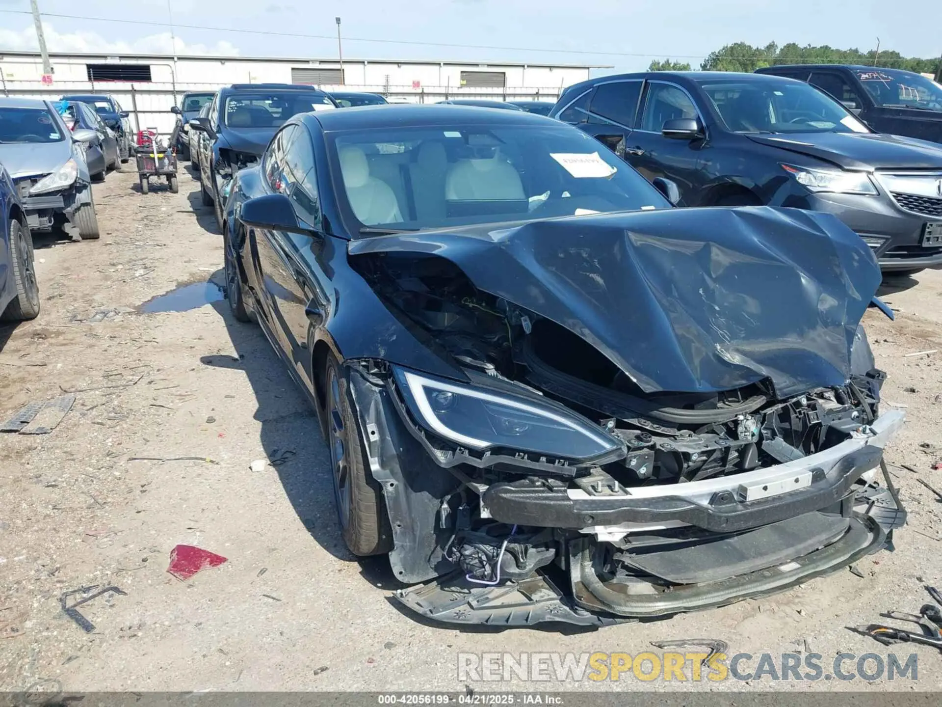 1 Photograph of a damaged car 5YJSA1E63NF478351 TESLA MODEL S 2022