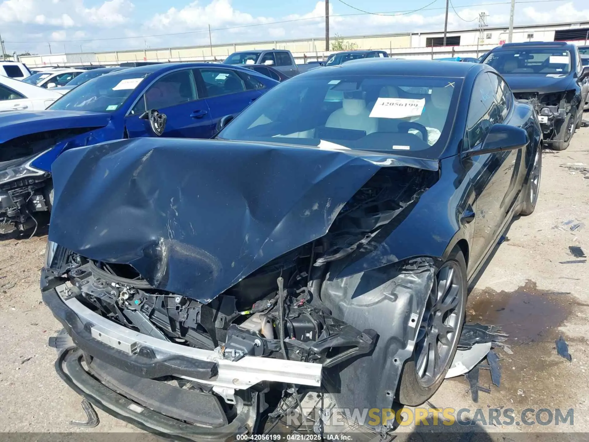 2 Photograph of a damaged car 5YJSA1E63NF478351 TESLA MODEL S 2022