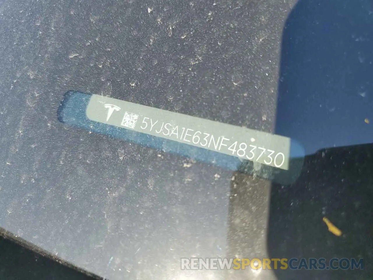 12 Photograph of a damaged car 5YJSA1E63NF483730 TESLA MODEL S 2022