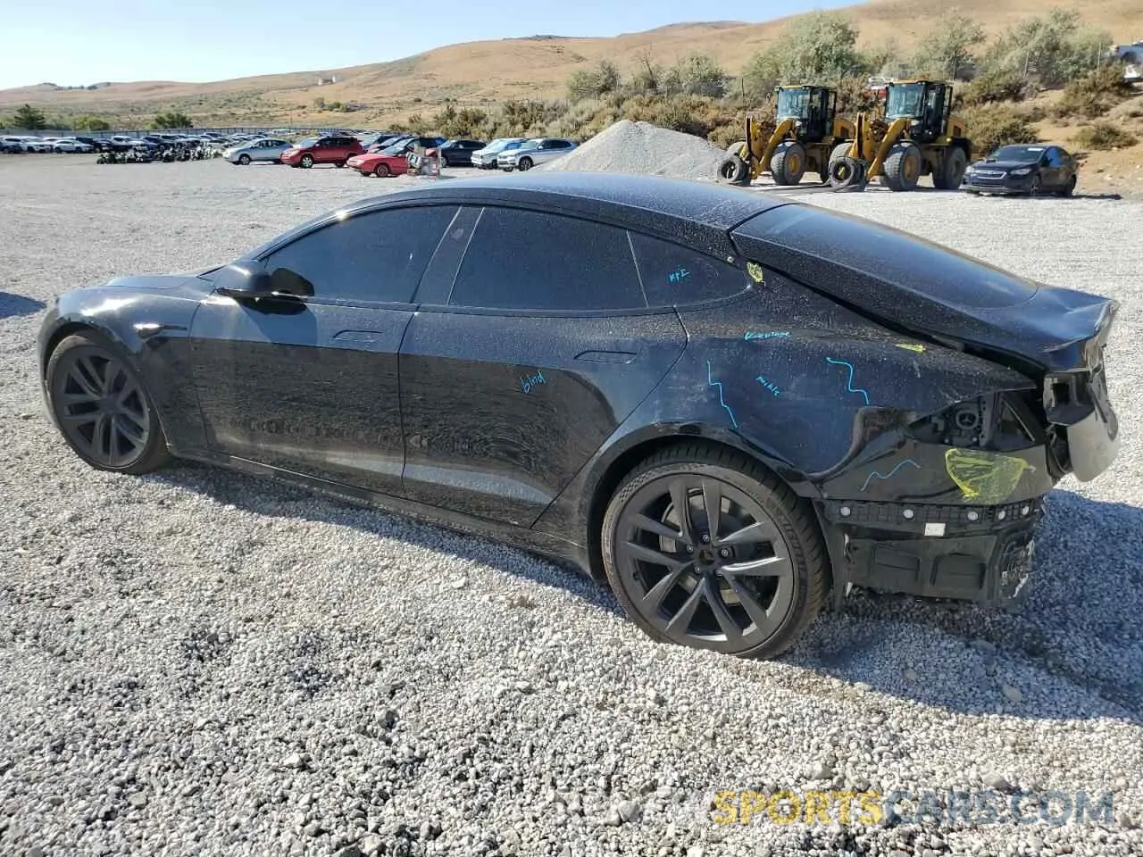 2 Photograph of a damaged car 5YJSA1E63NF483730 TESLA MODEL S 2022