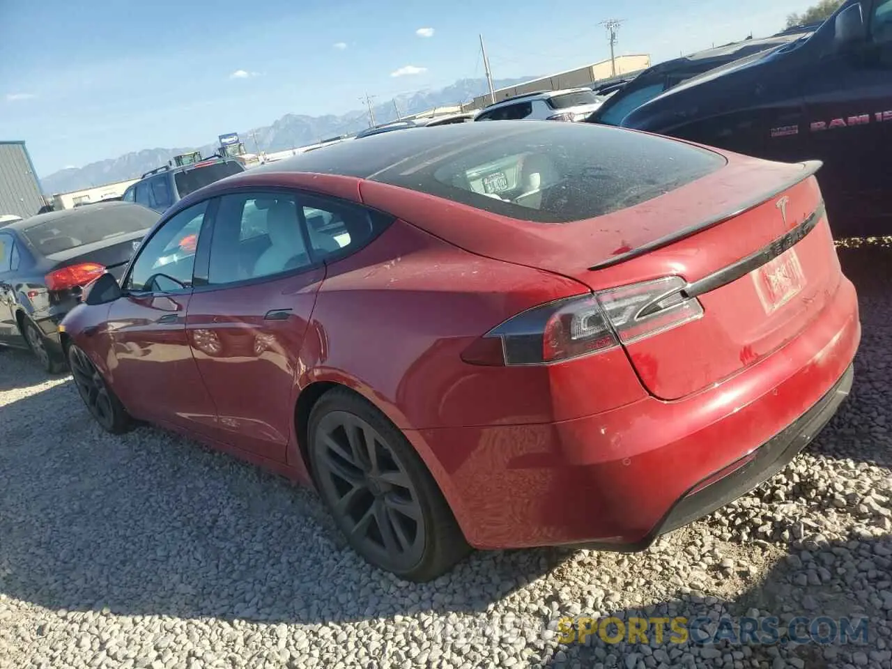 2 Photograph of a damaged car 5YJSA1E64NF459761 TESLA MODEL S 2022