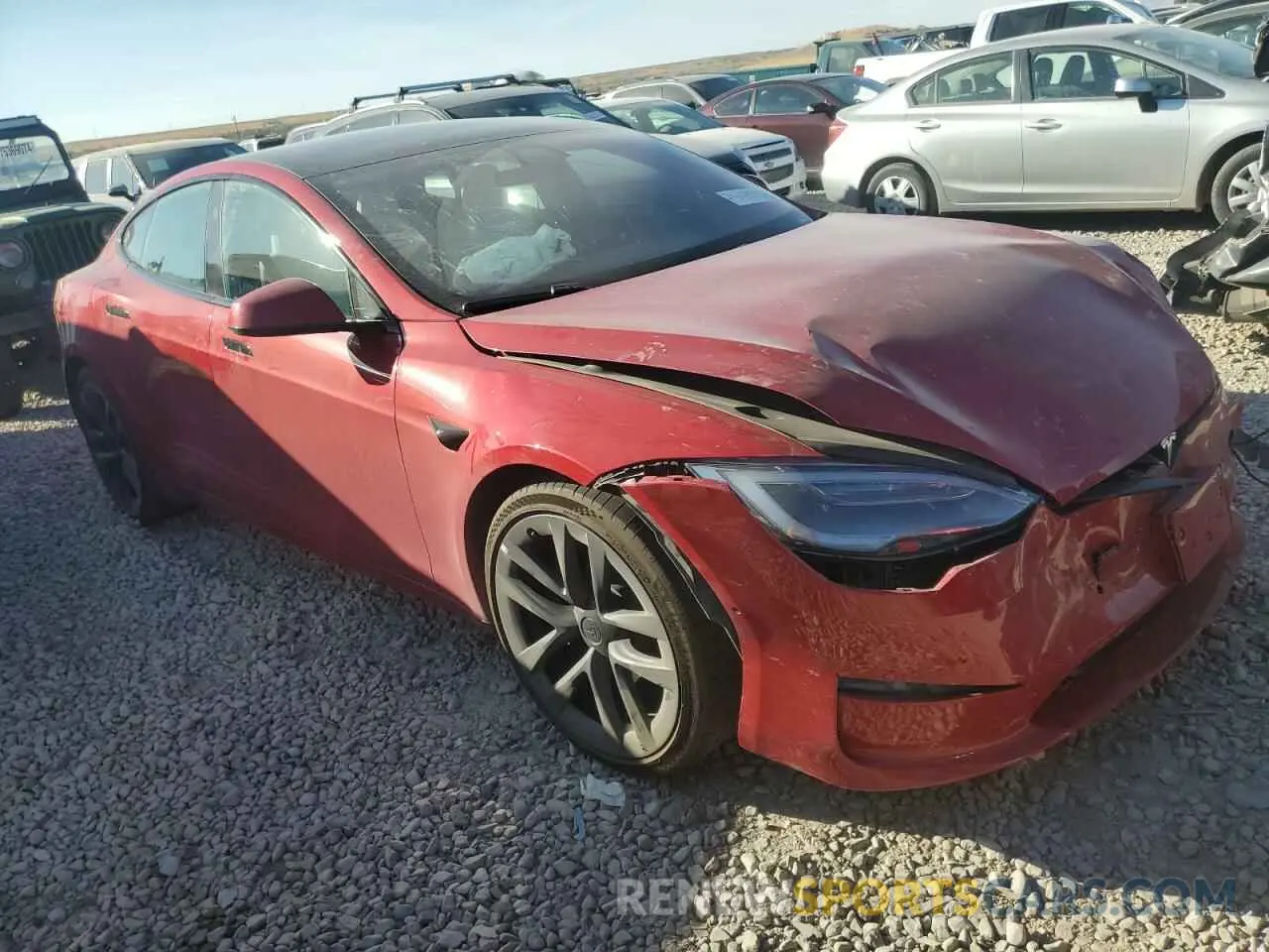 4 Photograph of a damaged car 5YJSA1E64NF459761 TESLA MODEL S 2022