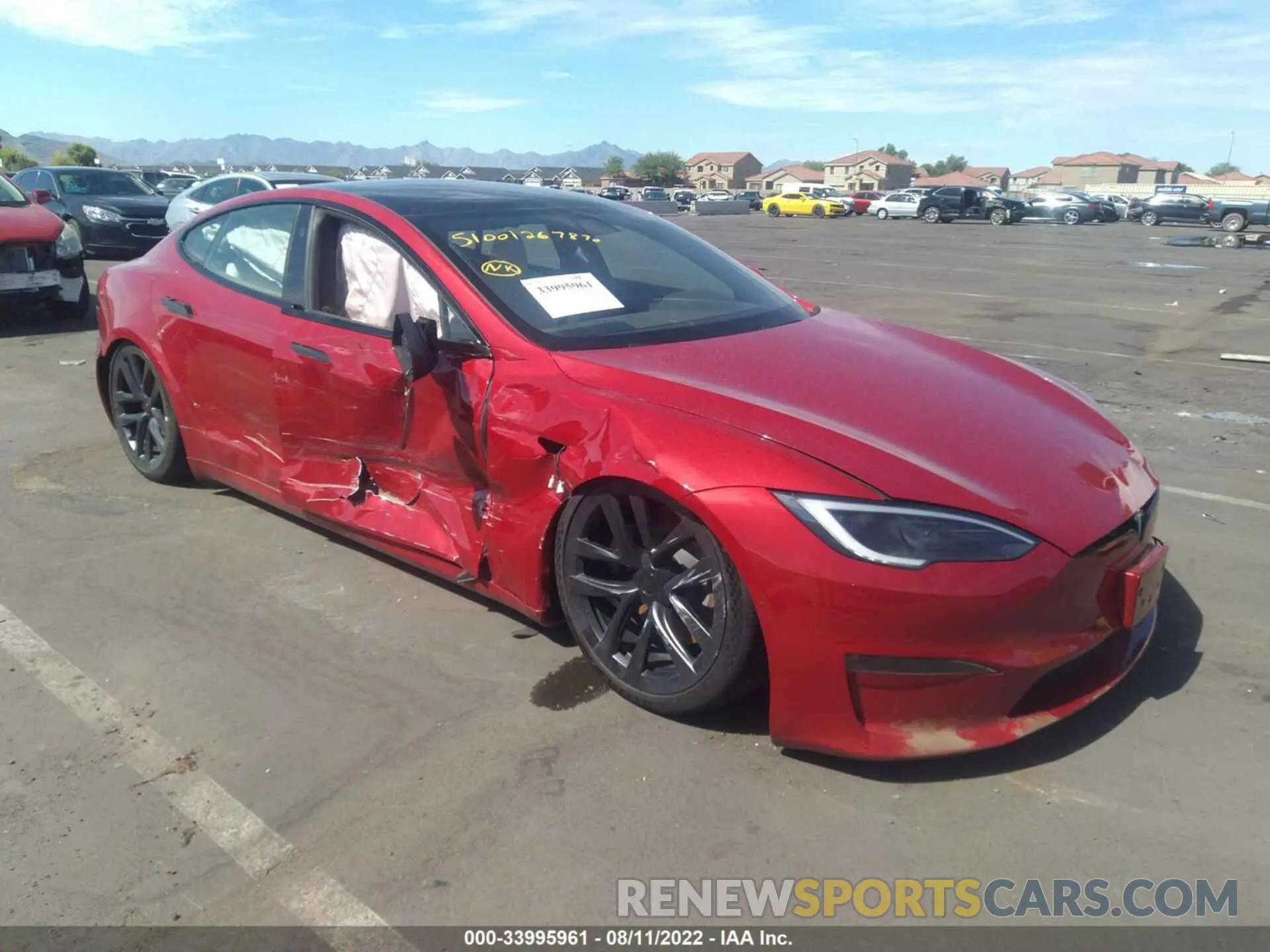 1 Photograph of a damaged car 5YJSA1E64NF477130 TESLA MODEL S 2022