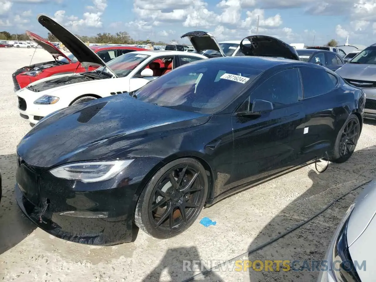 1 Photograph of a damaged car 5YJSA1E65NF458683 TESLA MODEL S 2022