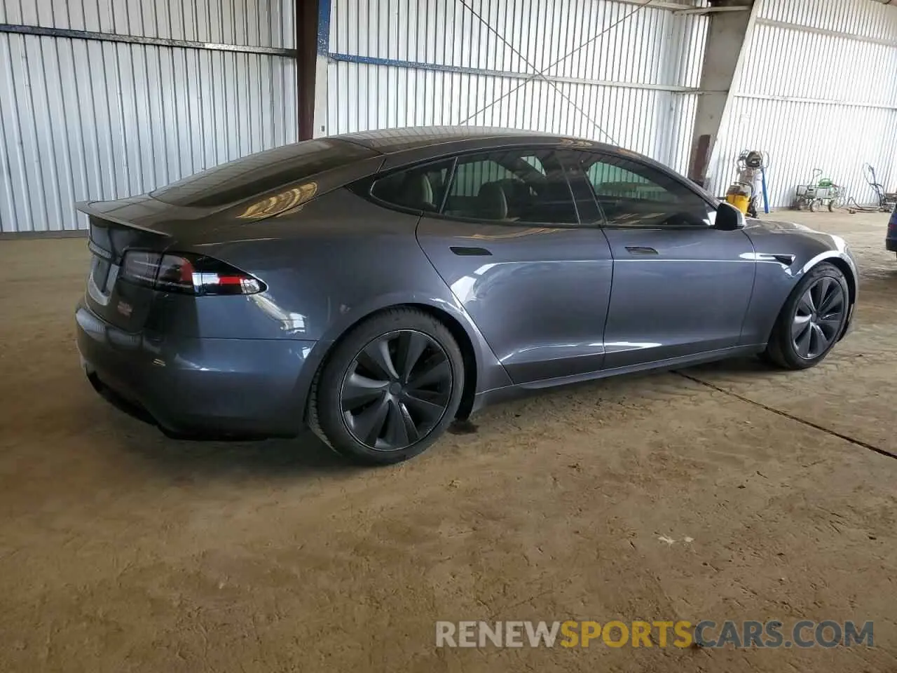 3 Photograph of a damaged car 5YJSA1E66NF480112 TESLA MODEL S 2022