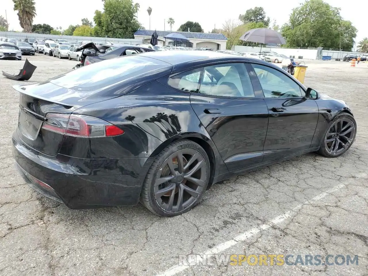 3 Photograph of a damaged car 5YJSA1E69NF460808 TESLA MODEL S 2022