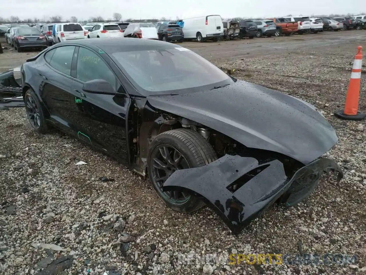 1 Photograph of a damaged car 5YJSA1E69NF462039 TESLA MODEL S 2022