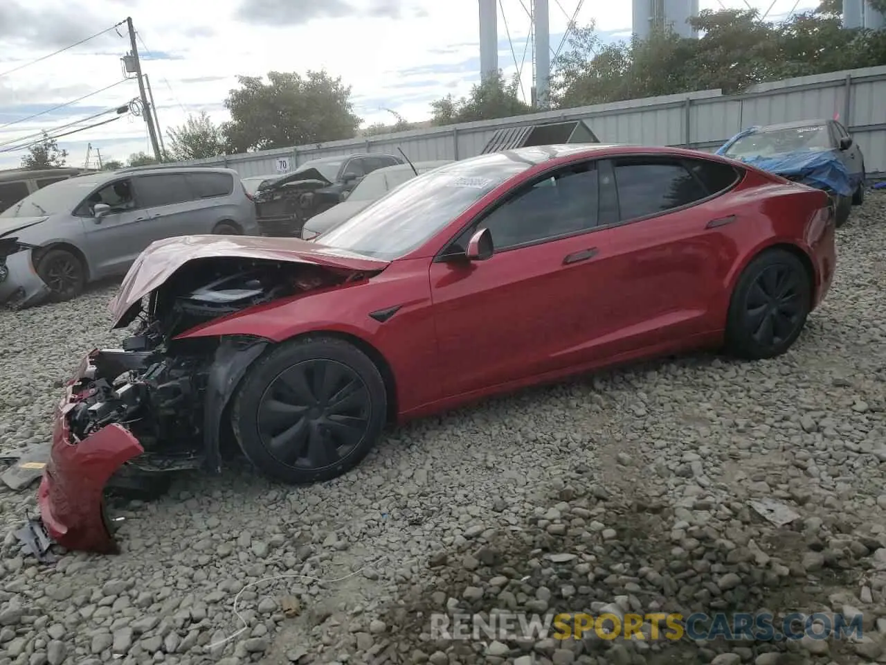 1 Photograph of a damaged car 5YJSA1E51PF525662 TESLA MODEL S 2023