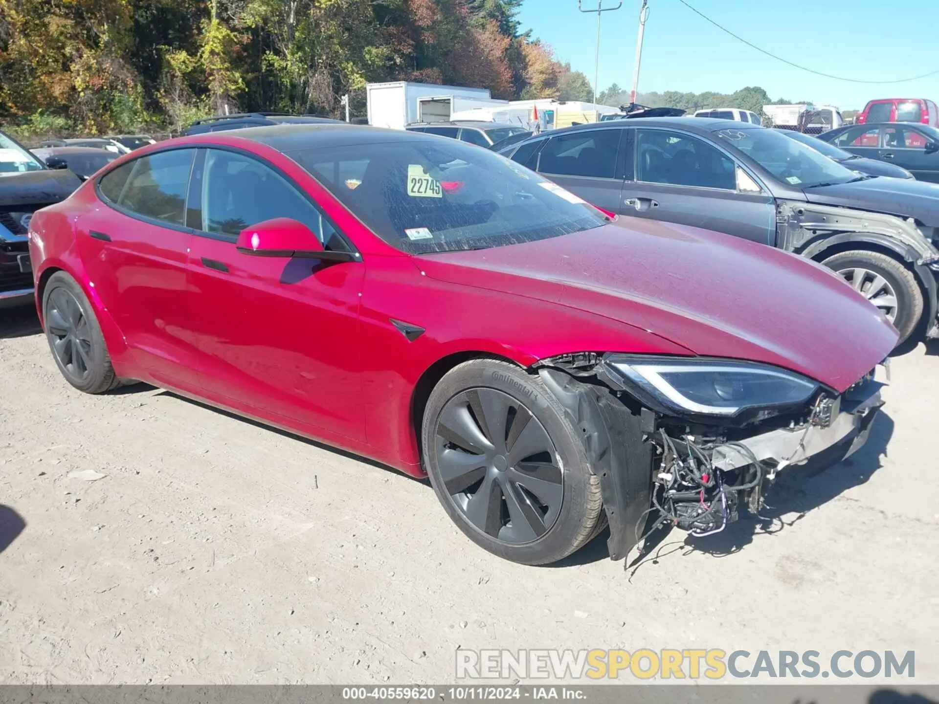 1 Photograph of a damaged car 5YJSA1E53PF523735 TESLA MODEL S 2023