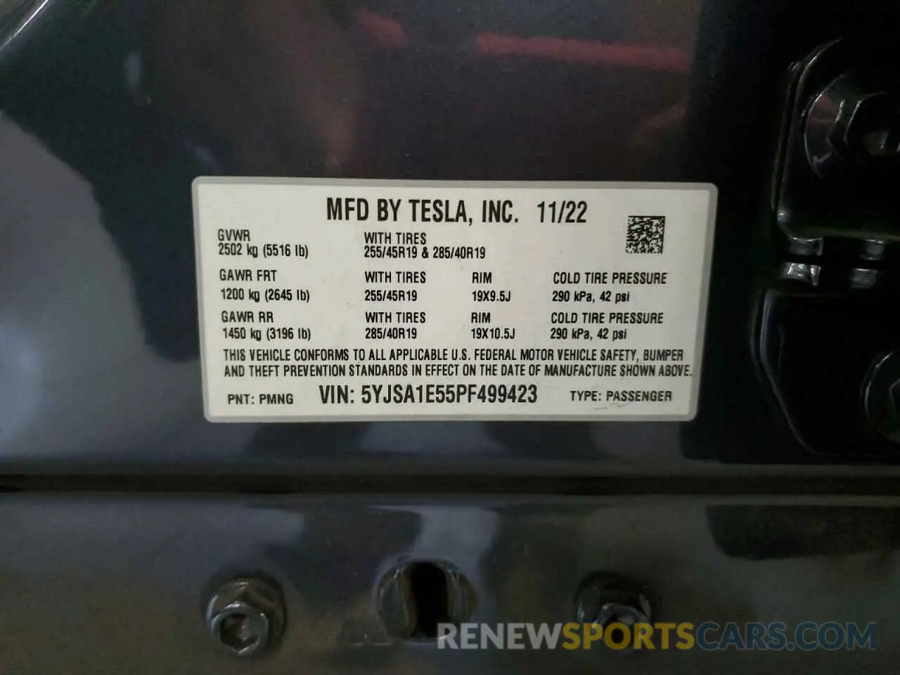 13 Photograph of a damaged car 5YJSA1E55PF499423 TESLA MODEL S 2023