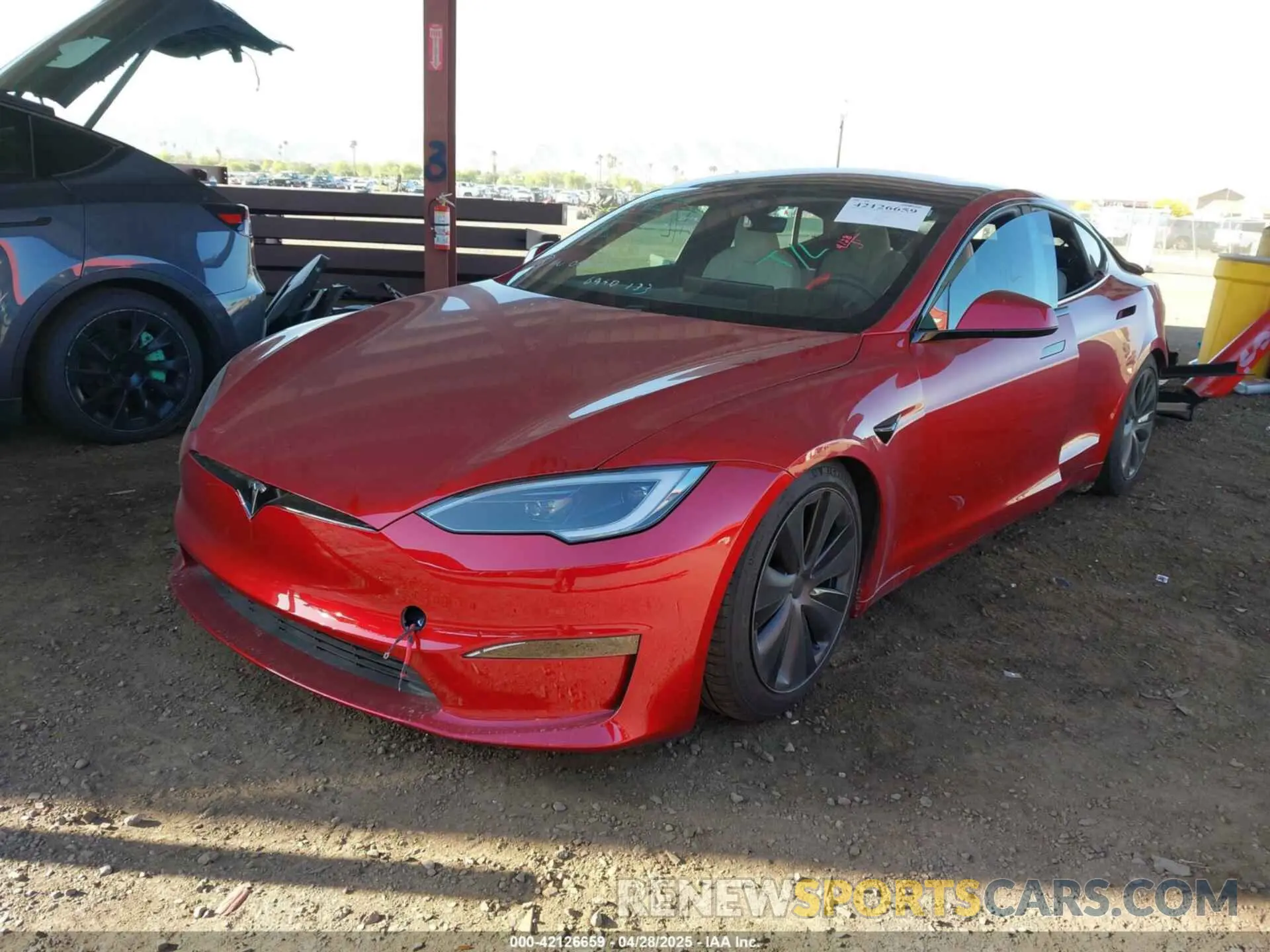 2 Photograph of a damaged car 5YJSA1E55PF513708 TESLA MODEL S 2023