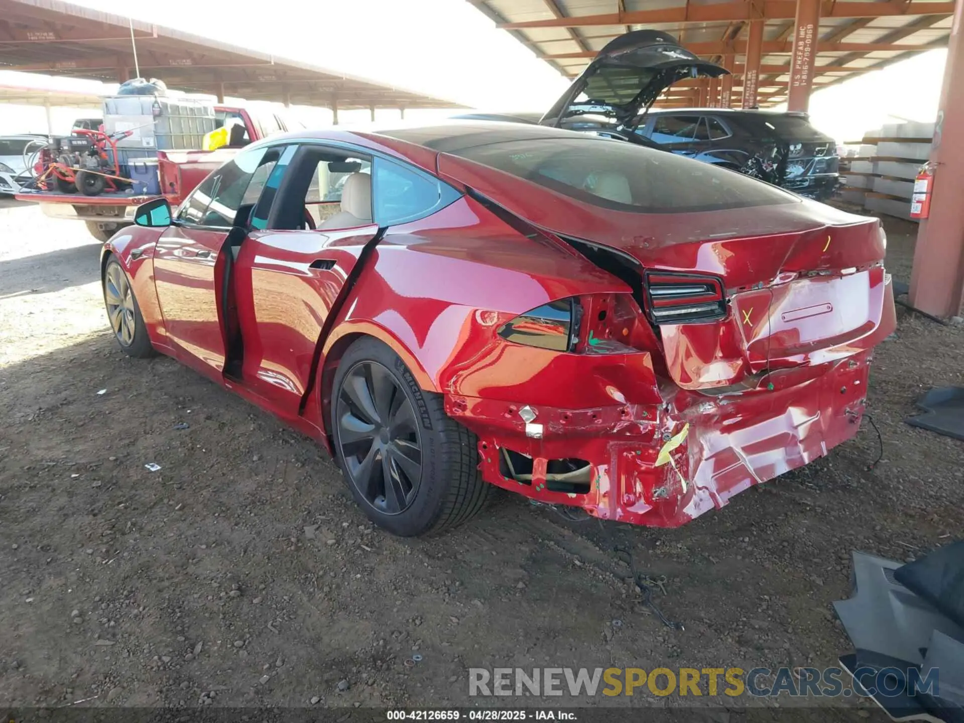 3 Photograph of a damaged car 5YJSA1E55PF513708 TESLA MODEL S 2023