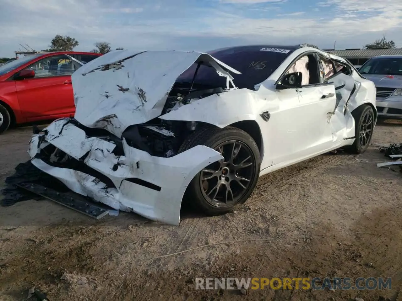 1 Photograph of a damaged car 5YJSA1E55PF518858 TESLA MODEL S 2023