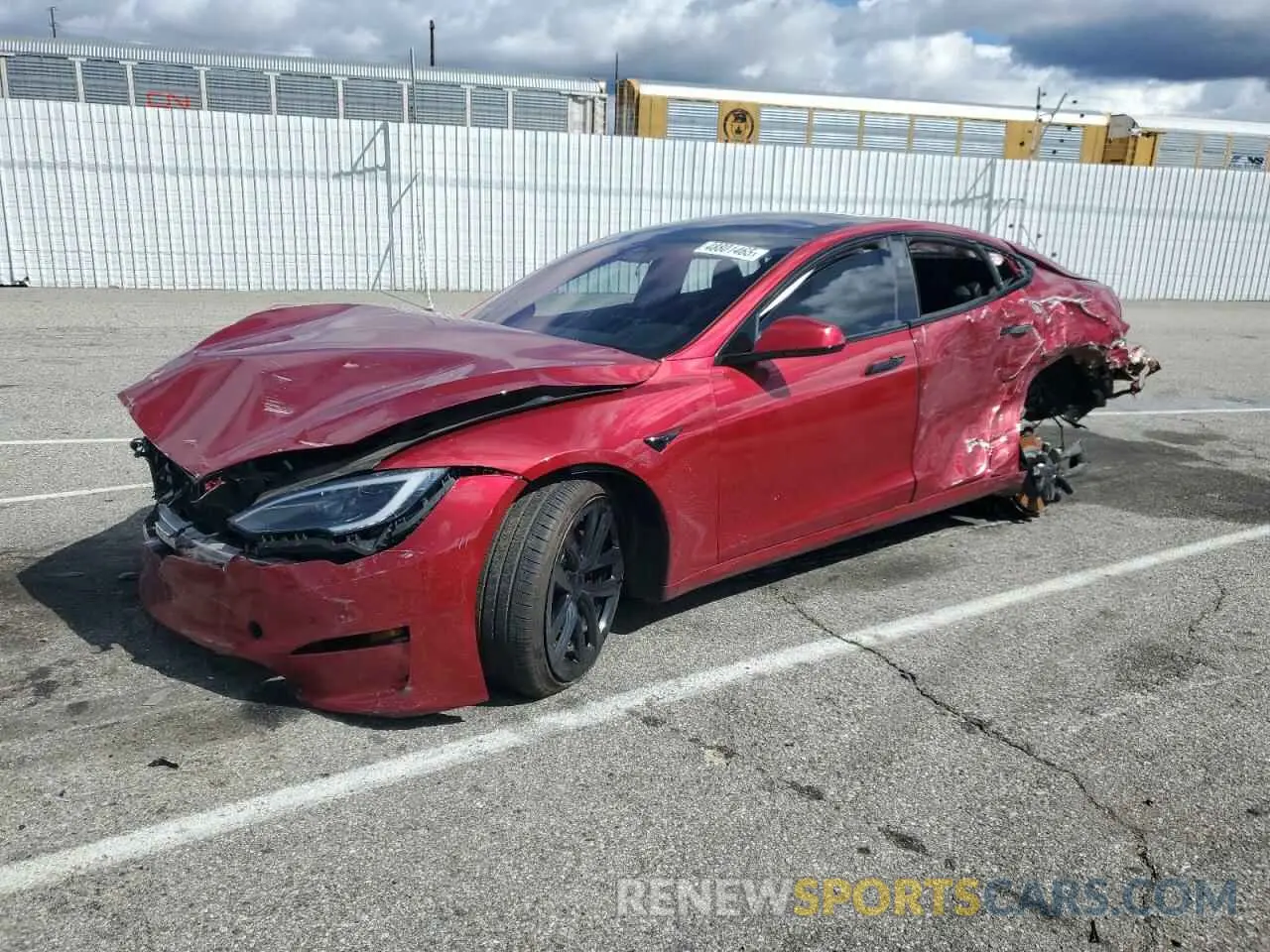 1 Photograph of a damaged car 5YJSA1E56PF521168 TESLA MODEL S 2023