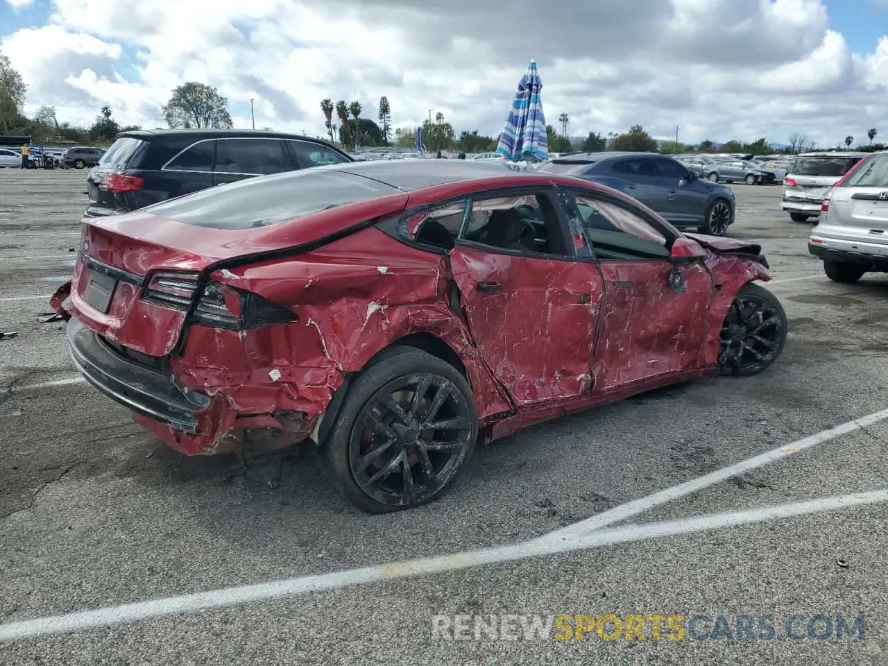 3 Photograph of a damaged car 5YJSA1E56PF521168 TESLA MODEL S 2023