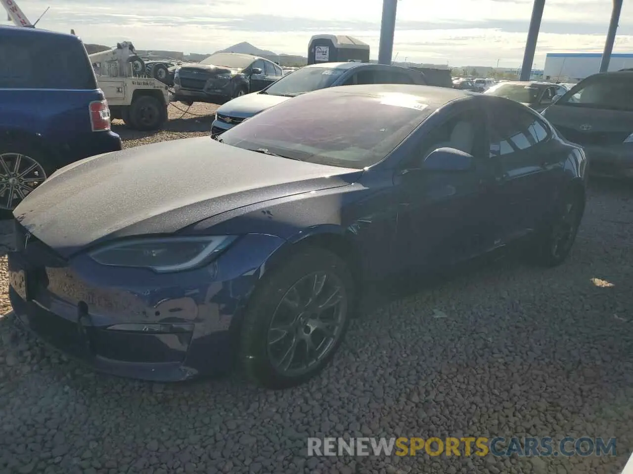 1 Photograph of a damaged car 5YJSA1E57PF498760 TESLA MODEL S 2023