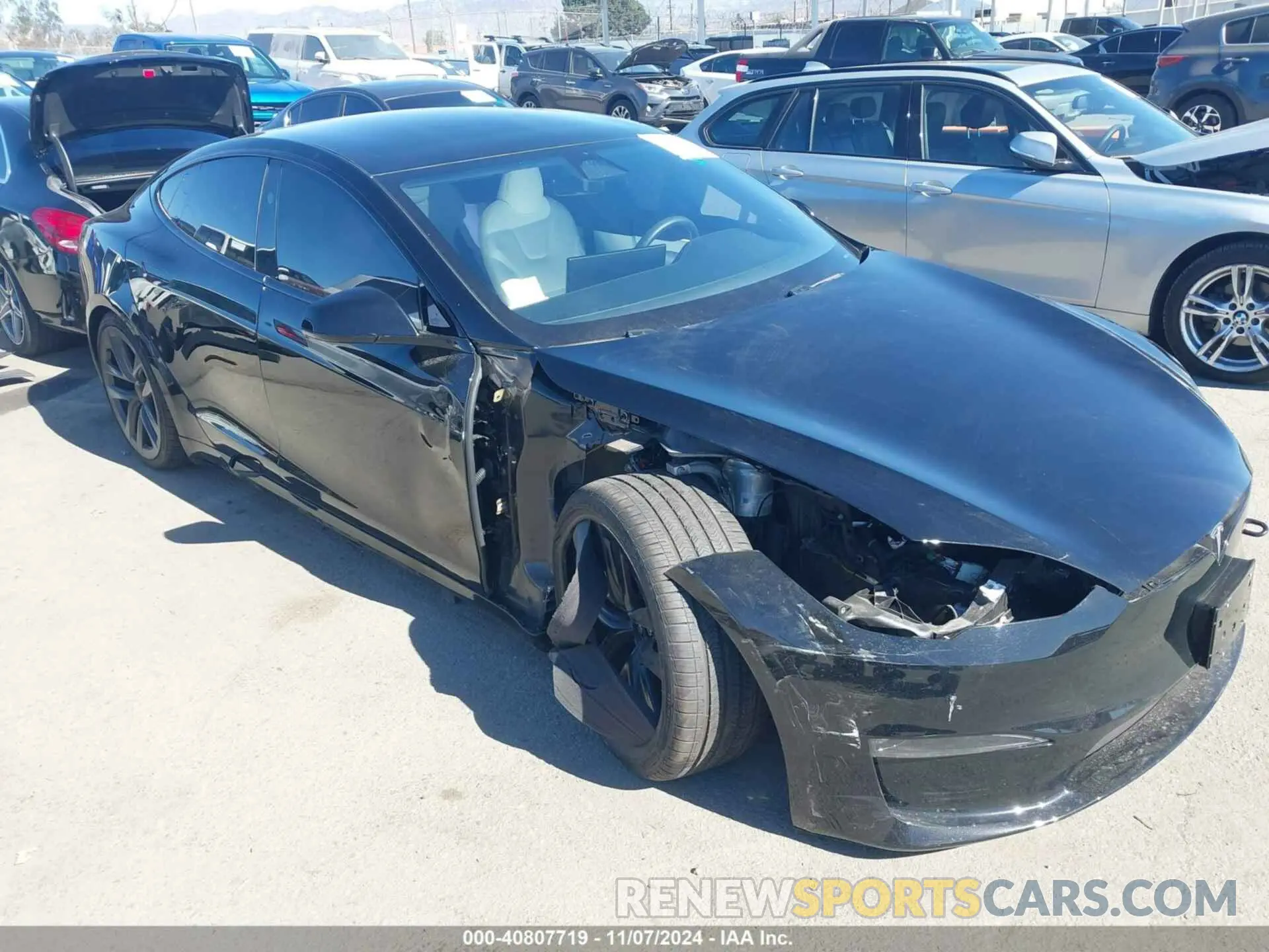 1 Photograph of a damaged car 5YJSA1E58PF522757 TESLA MODEL S 2023