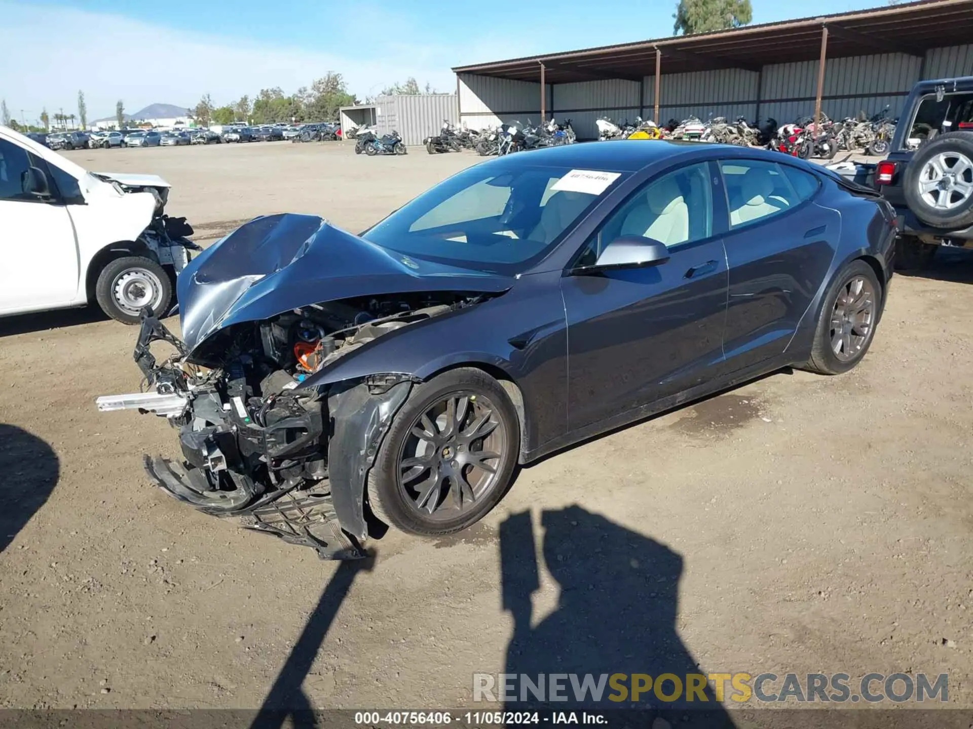 2 Photograph of a damaged car 5YJSA1E5XPF500341 TESLA MODEL S 2023