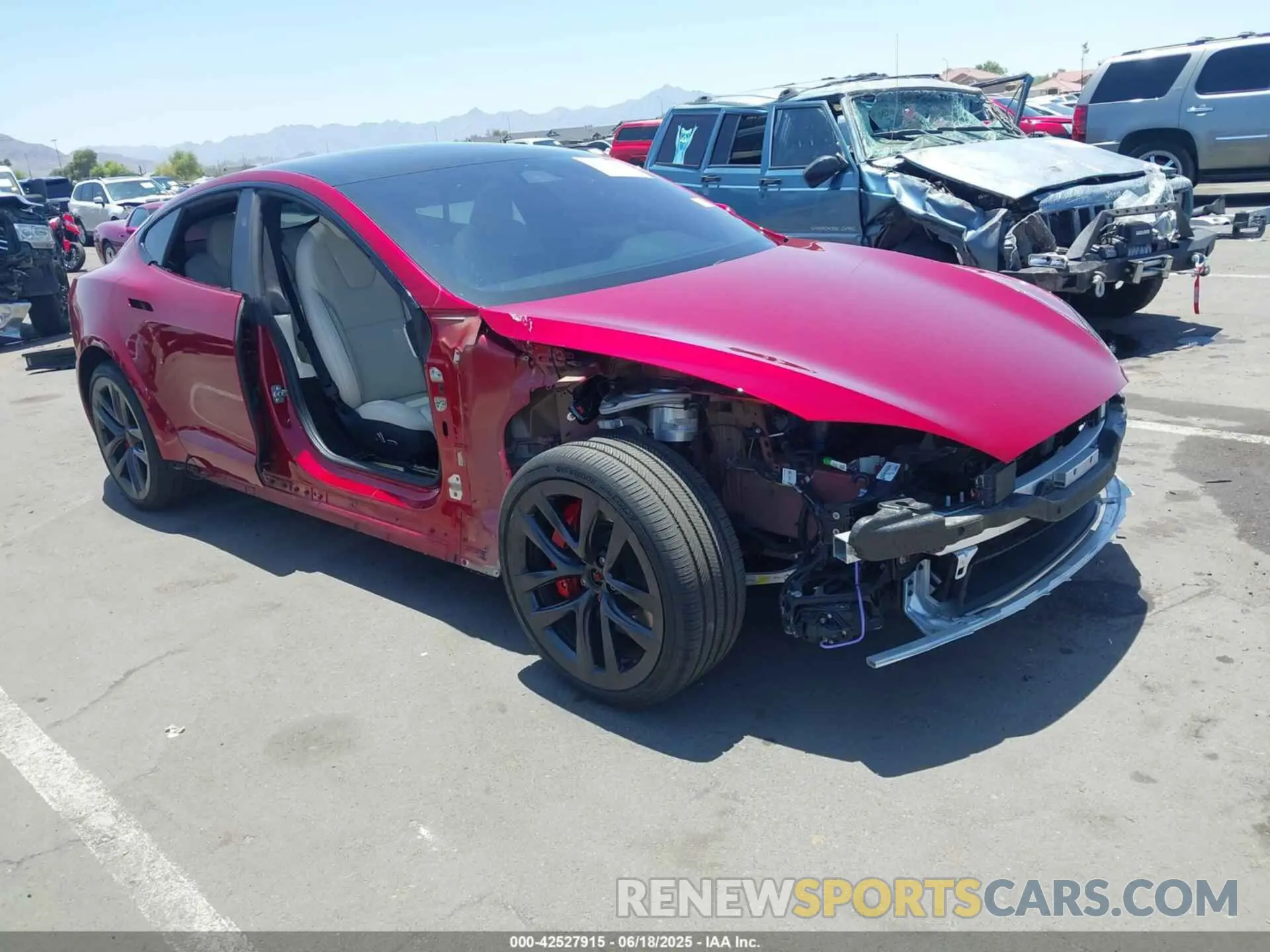 1 Photograph of a damaged car 5YJSA1E62PF510449 TESLA MODEL S 2023