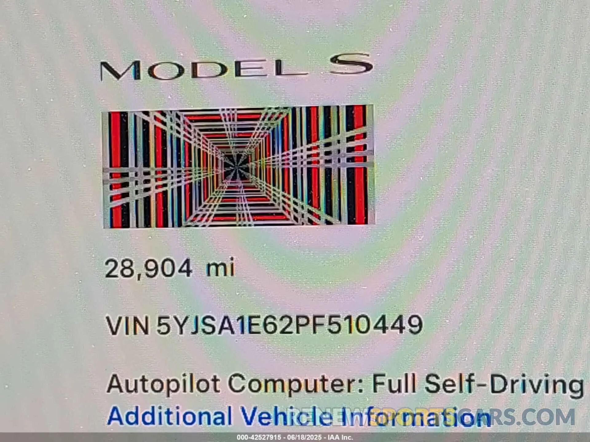 16 Photograph of a damaged car 5YJSA1E62PF510449 TESLA MODEL S 2023