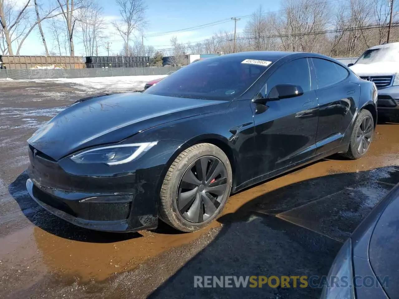 1 Photograph of a damaged car 5YJSA1E69PF515714 TESLA MODEL S 2023