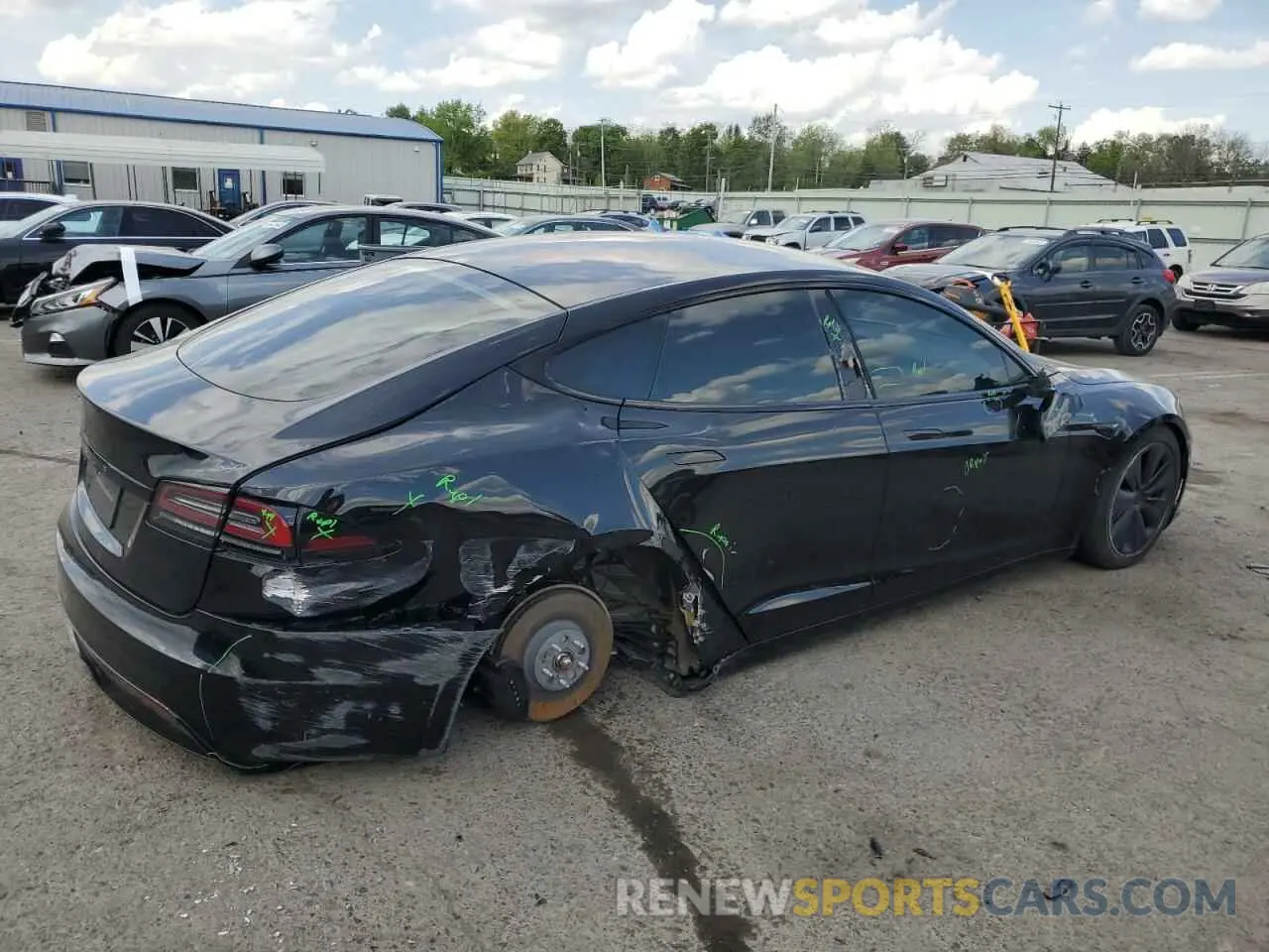 3 Photograph of a damaged car 5YJSA1E52RF532784 TESLA MODEL S 2024