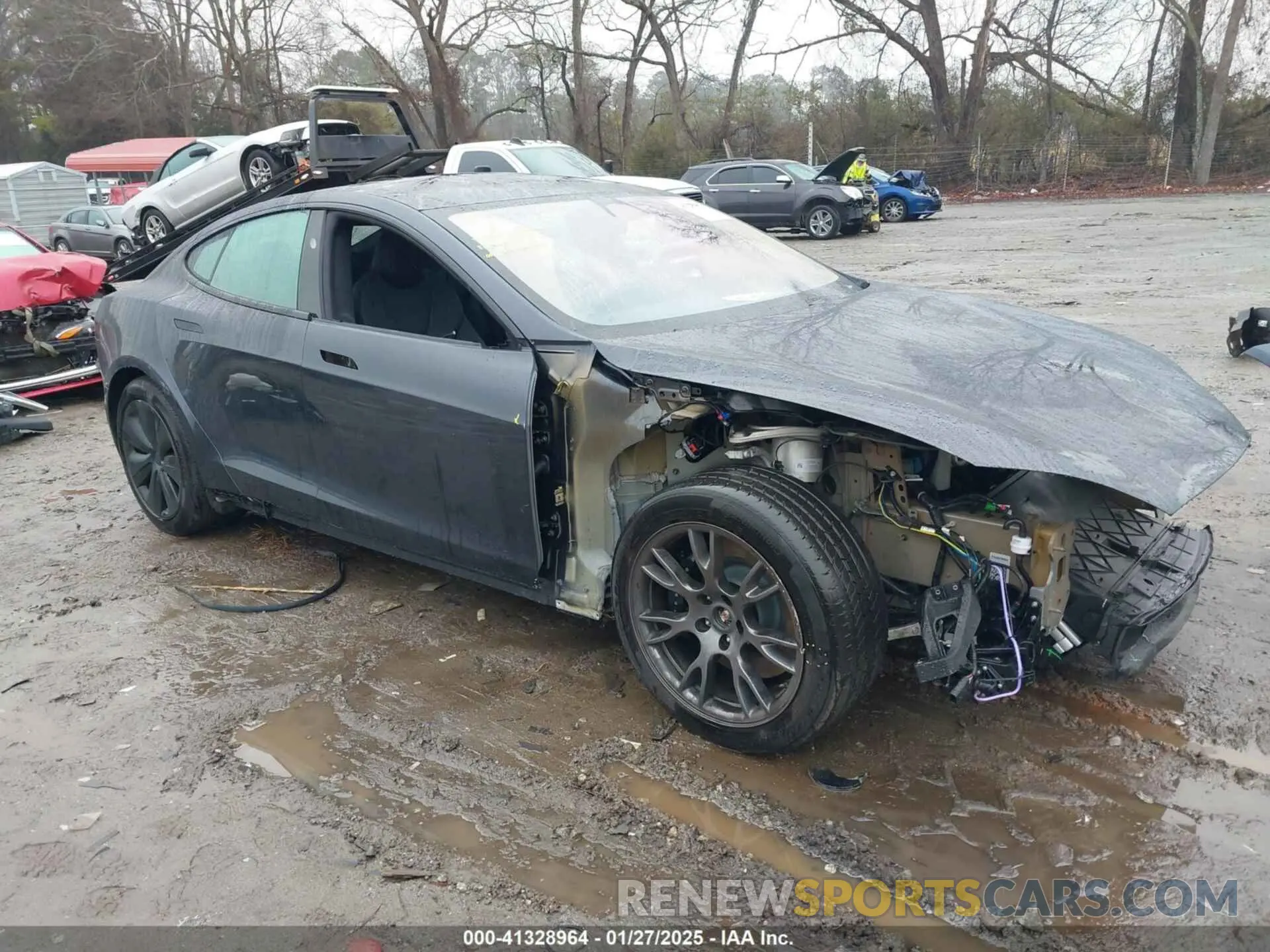 1 Photograph of a damaged car 5YJSA1E55RF537803 TESLA MODEL S 2024