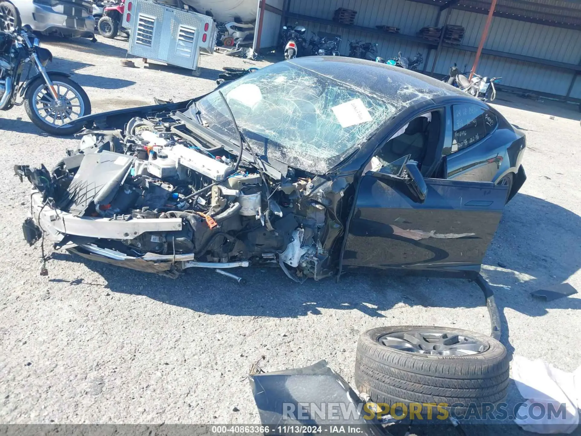2 Photograph of a damaged car 5YJSA1E56RF536496 TESLA MODEL S 2024
