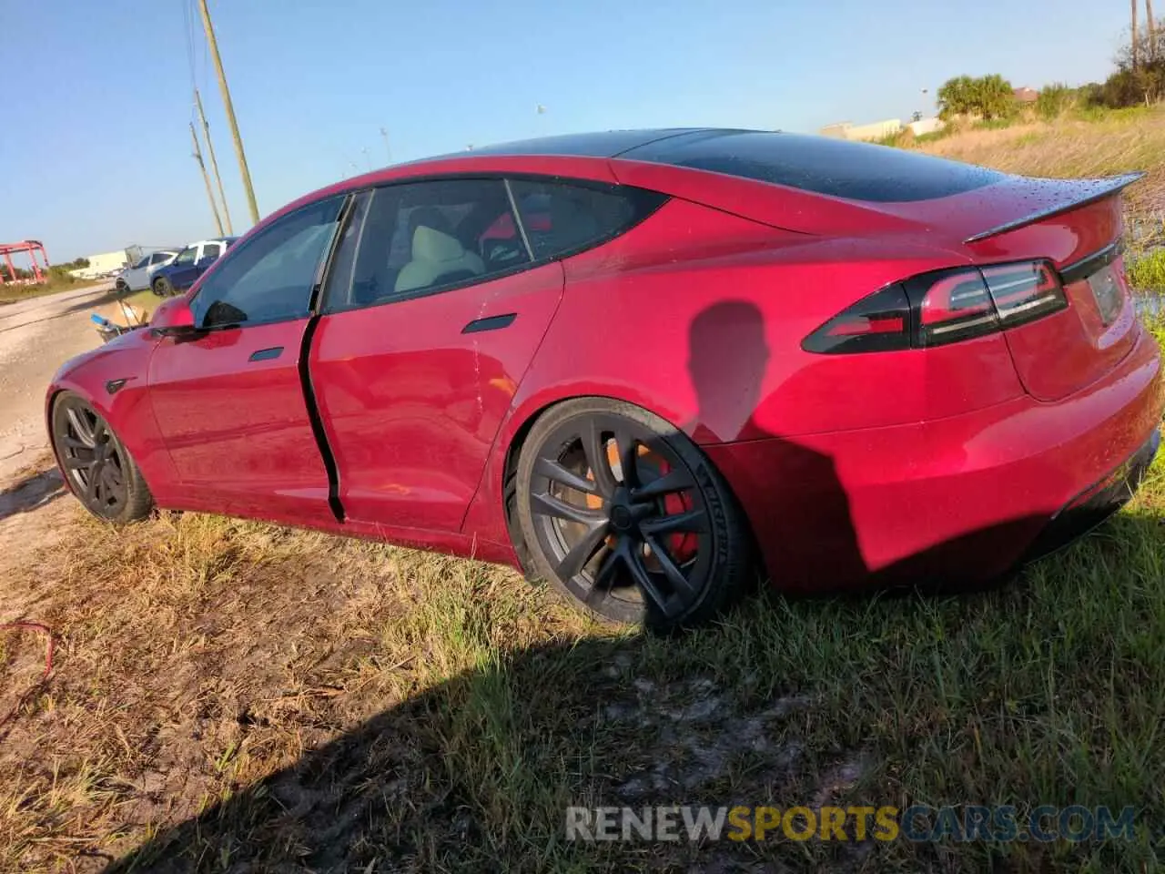 2 Photograph of a damaged car 5YJSA1E62RF535435 TESLA MODEL S 2024