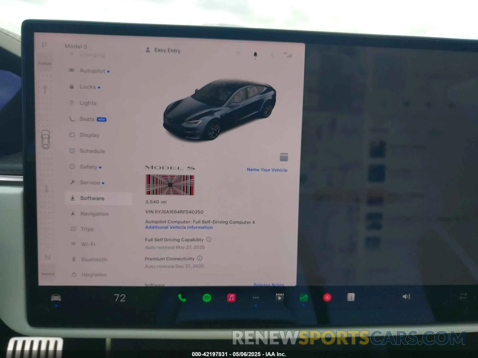 7 Photograph of a damaged car 5YJSA1E64RF540250 TESLA MODEL S 2024