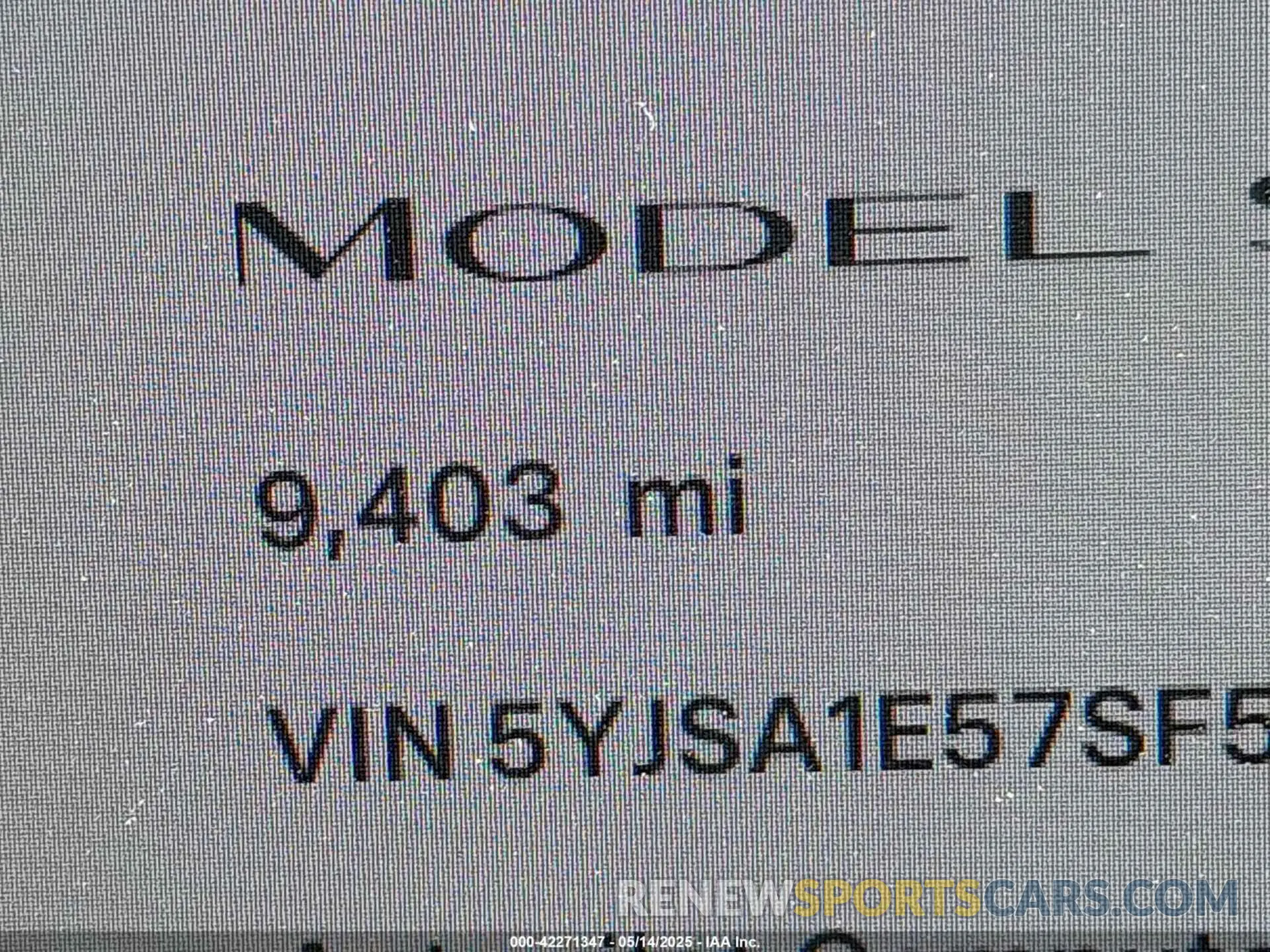 15 Photograph of a damaged car 5YJSA1E57SF549635 TESLA MODEL S 2025