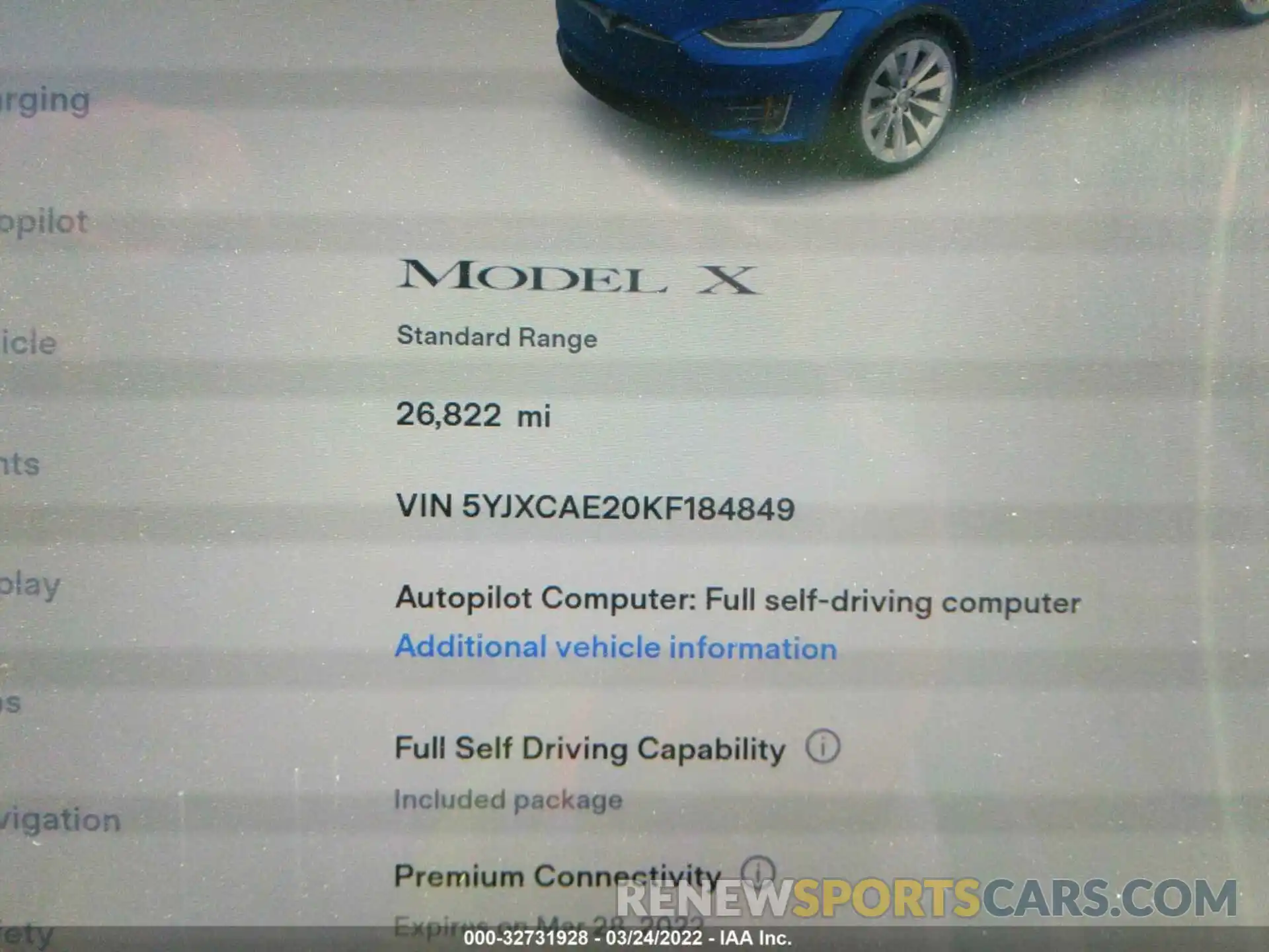 7 Photograph of a damaged car 5YJXCAE20KF184849 TESLA MODEL X 2019