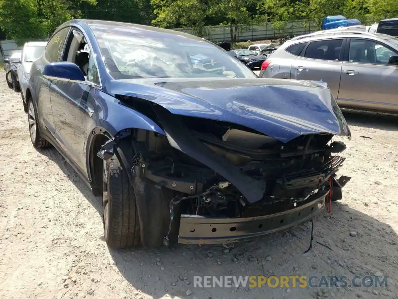 1 Photograph of a damaged car 5YJXCAE21KF182964 TESLA MODEL X 2019