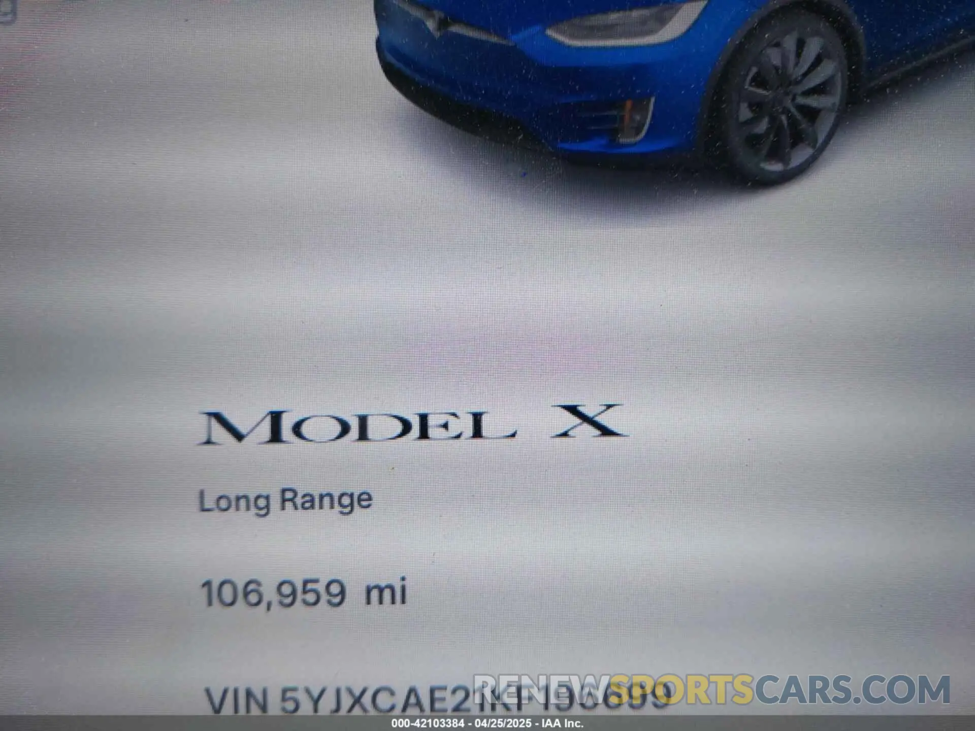 16 Photograph of a damaged car 5YJXCAE21KF196699 TESLA MODEL X 2019