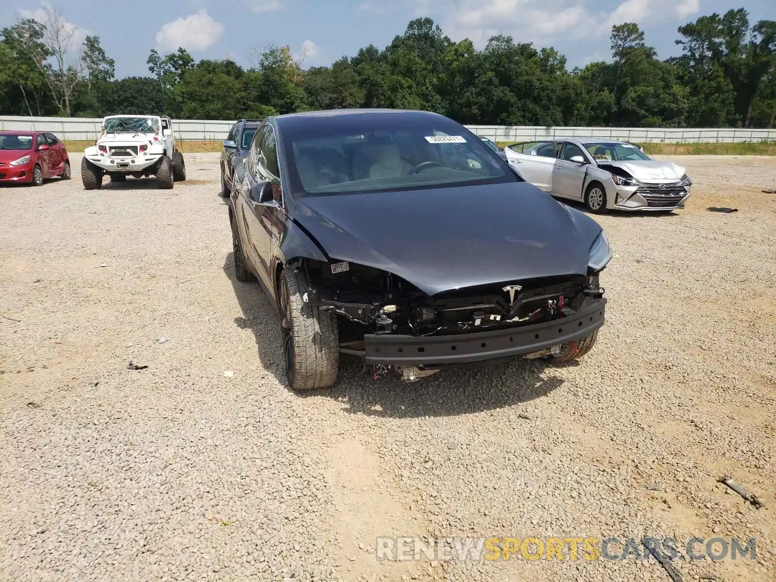 1 Photograph of a damaged car 5YJXCAE23KF192184 TESLA MODEL X 2019