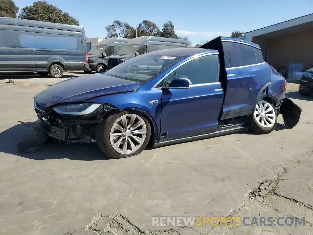 1 Photograph of a damaged car 5YJXCAE25KF151281 TESLA MODEL X 2019