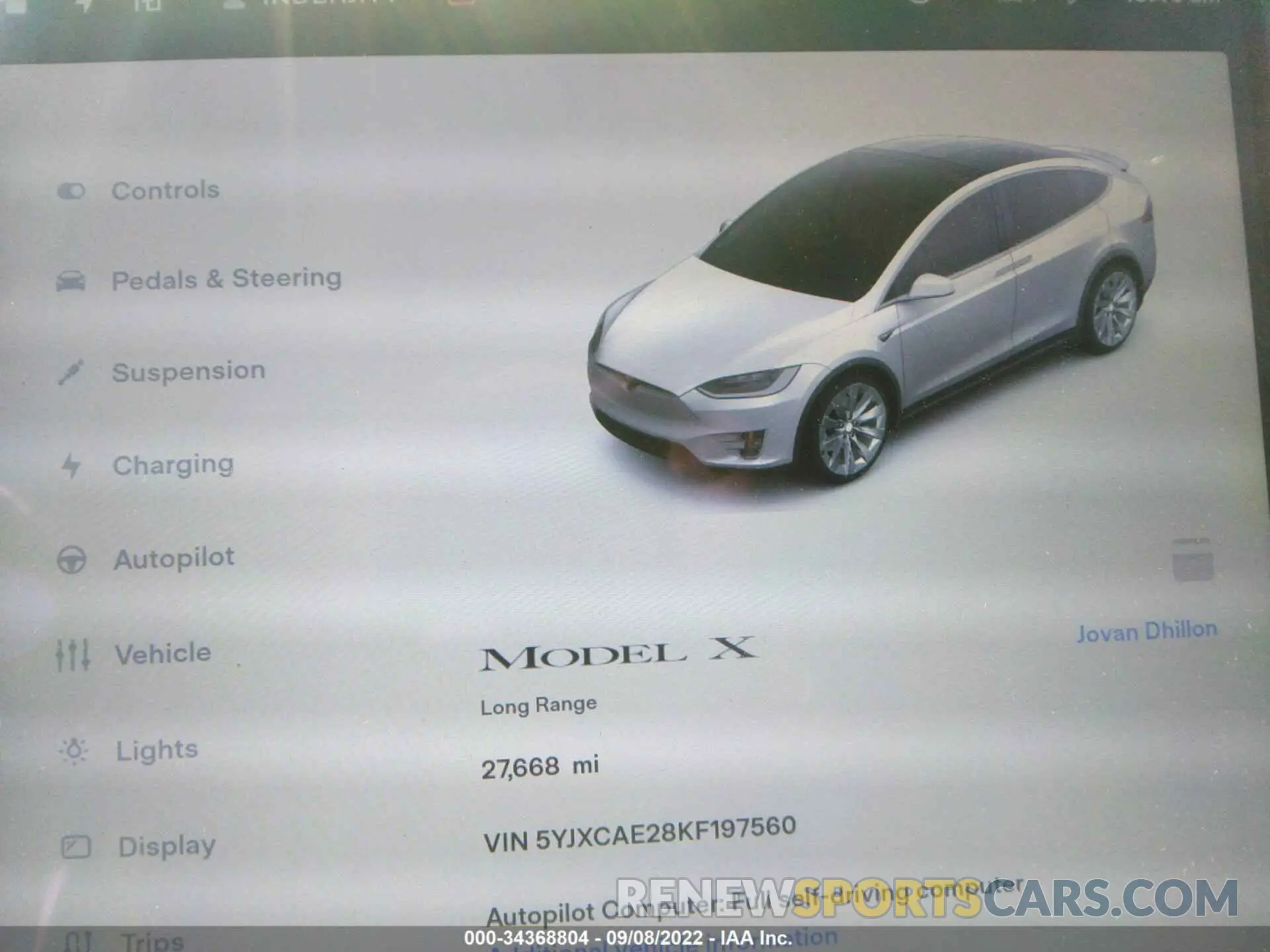 7 Photograph of a damaged car 5YJXCAE28KF197560 TESLA MODEL X 2019